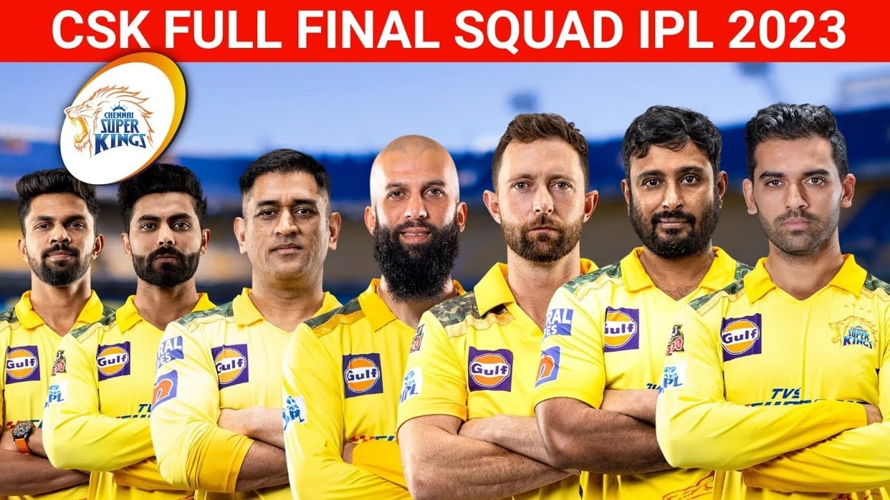 1280x720 CSK Full Final Squad IPL 2023. IPL 2023 CSK Player List. CSK Player List 2023. CSK Squad 2023, Desktop