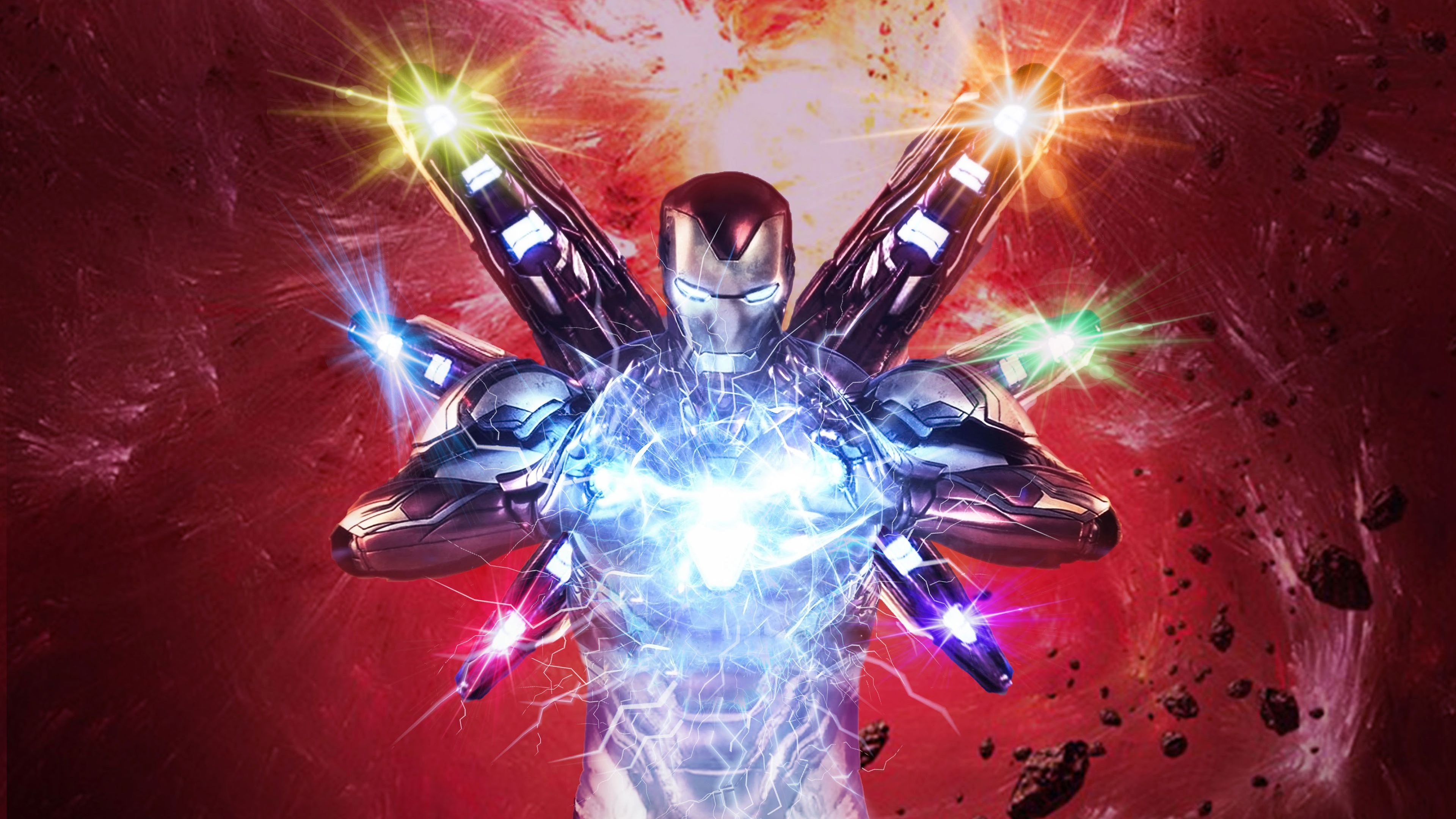 3840x2160 Avengers: Endgame Iron Man Infinity Stones 4K Wallpaper, Desktop