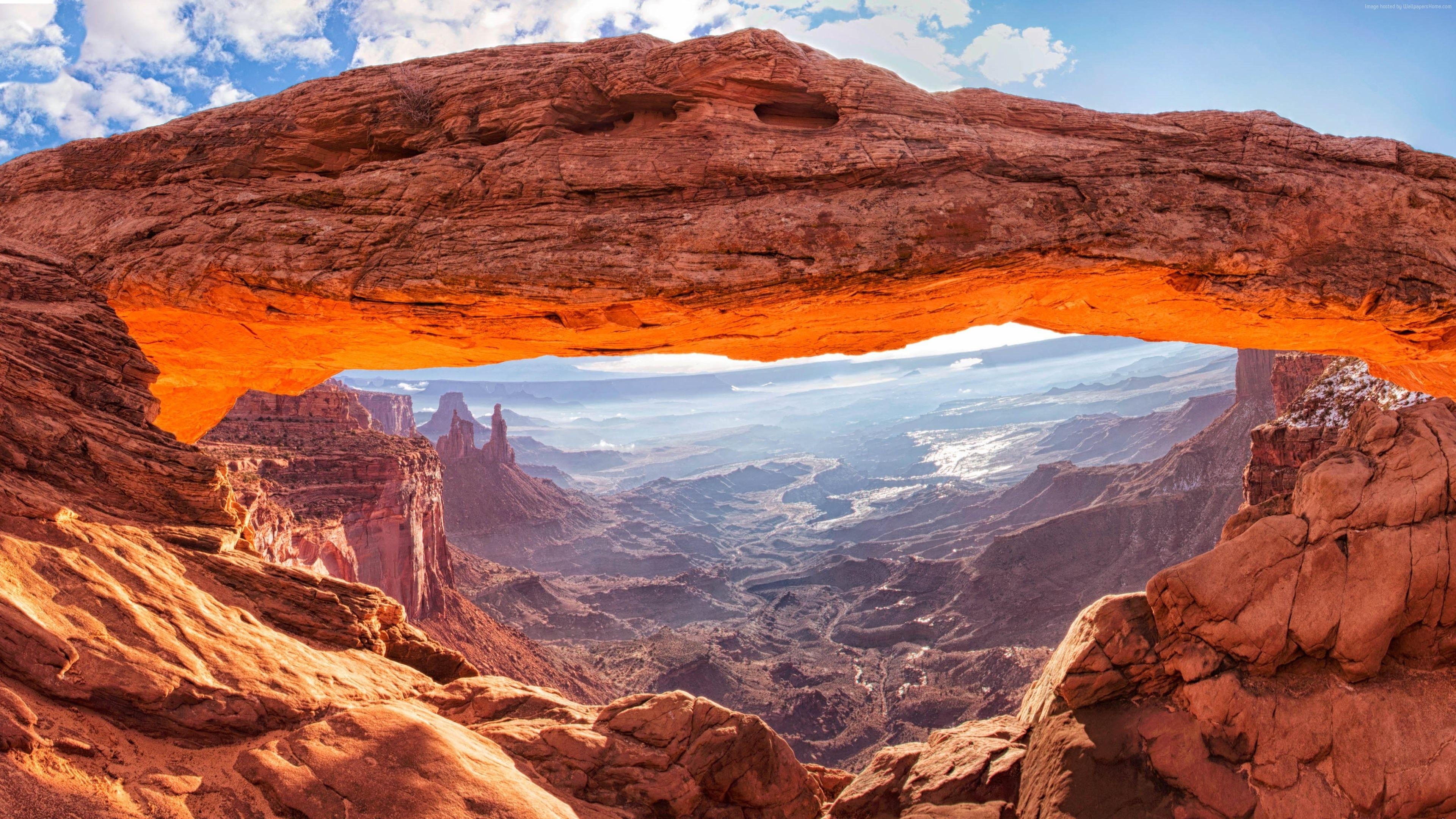 3840x2160 Wallpaper Mesa Arch, 4k, 5k wallpaper, canyon lands, Utah, USA, Desktop