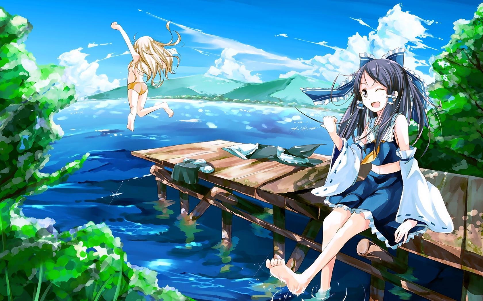 1680x1050 Free download Download Anime Summer Fun Girls In Bikini Wallpaper in high [] for your Desktop, Mobile & Tablet. Explore Free Summer Fun Wallpaper. Summer Wallpaper For Computer, Free, Desktop