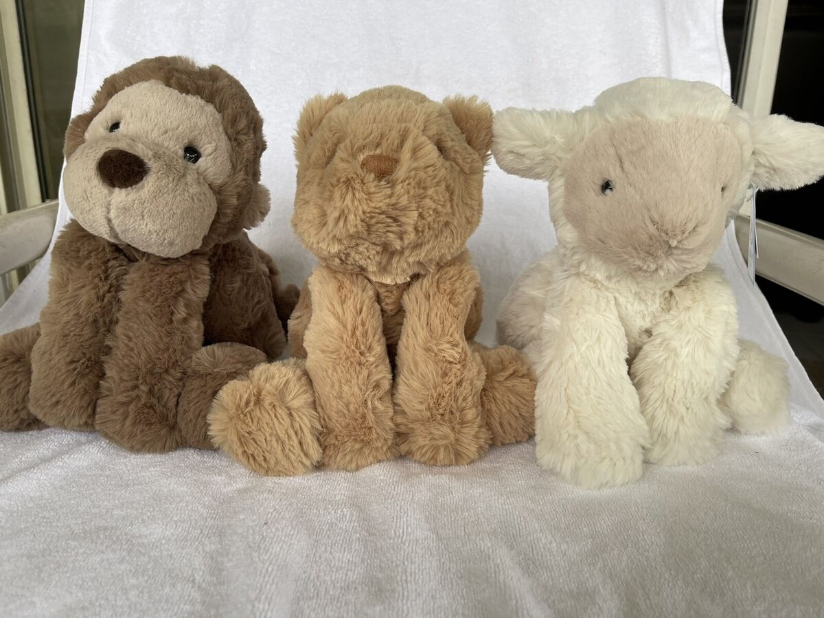 1200x900 Jellycat Smudge Bear, Monkey, Lamb Plush Lot HTF NWT Soft Rare, Desktop