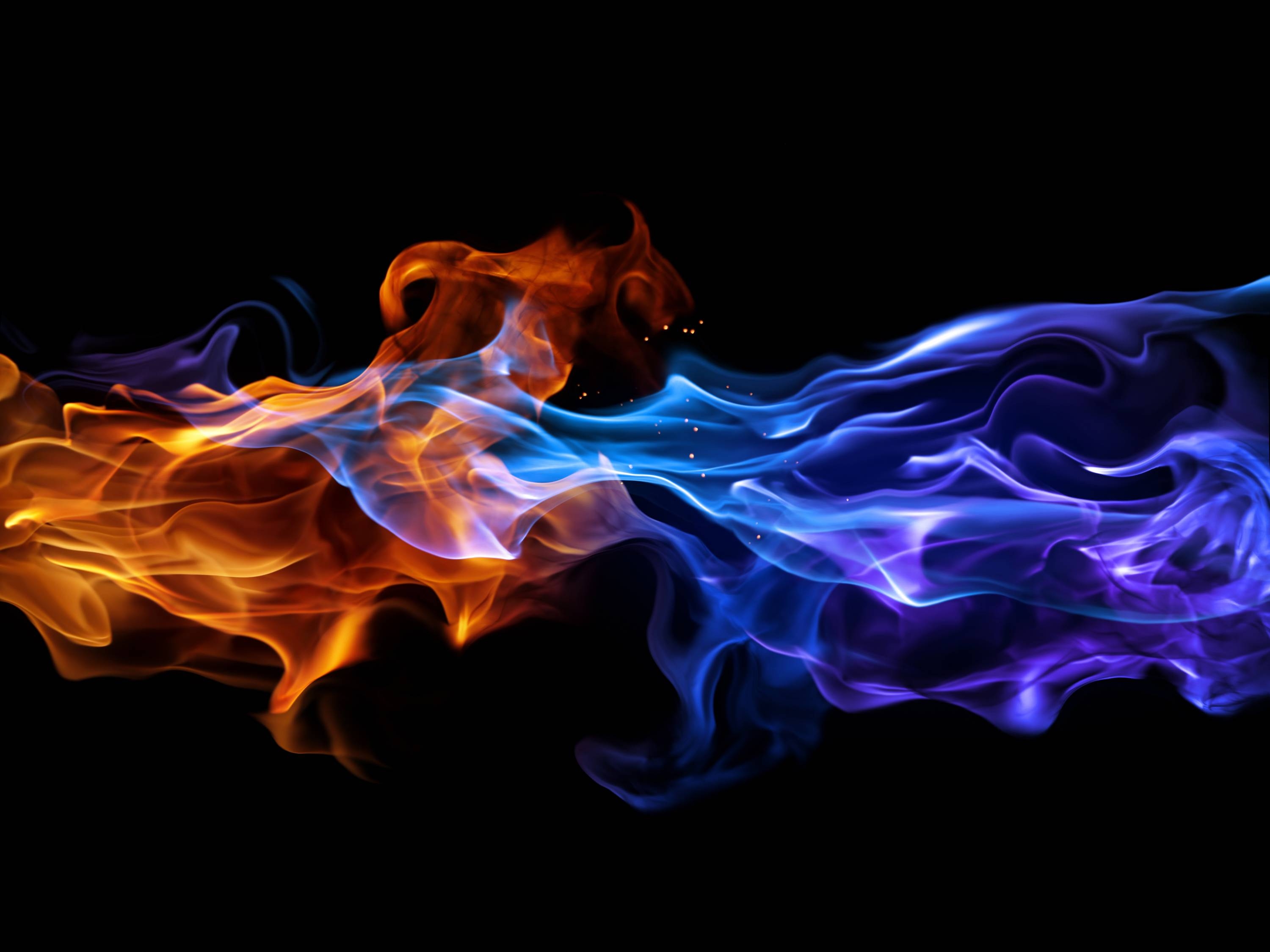 3000x2250 Blue And Red Flames Wallpaper & Background Download, Desktop