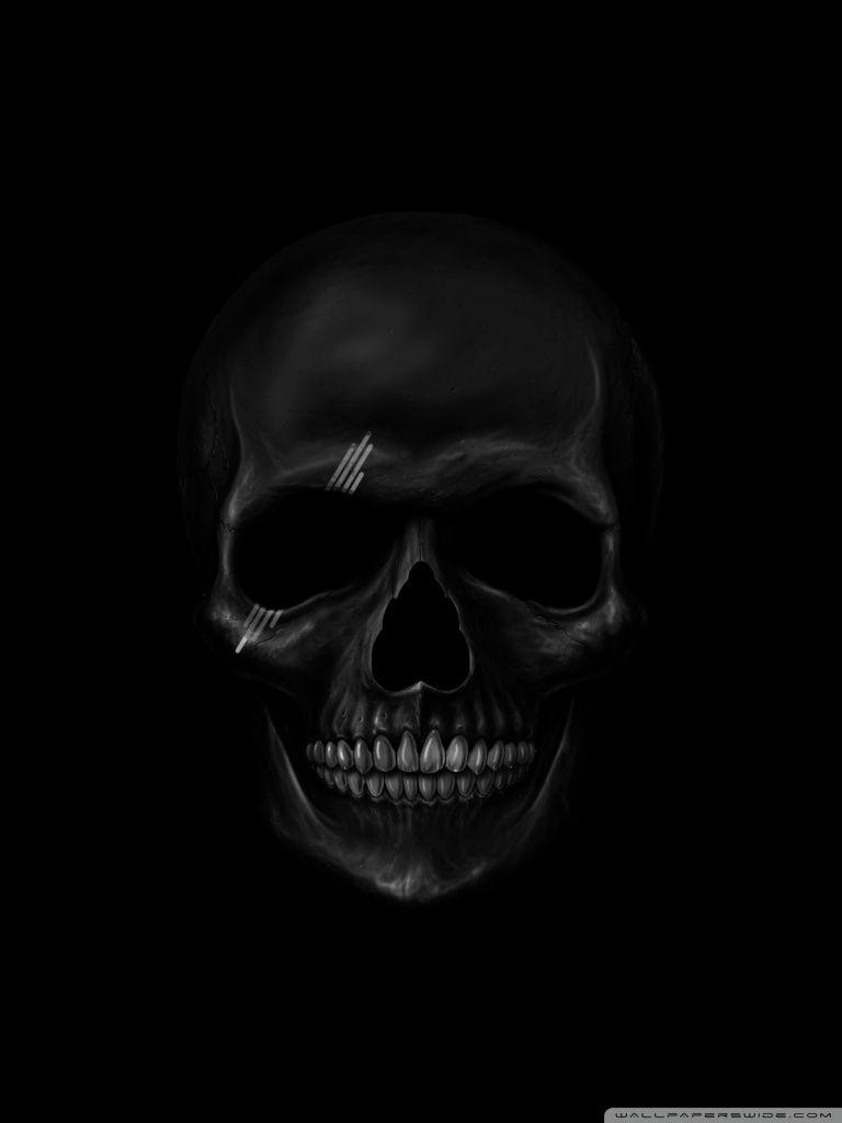 770x1030 Black Skull Ultra HD Desktop Background Wallpaper for 4K UHD TV, Phone