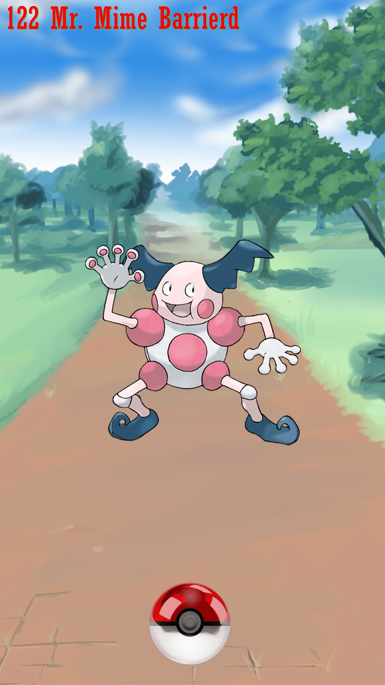 1250x2210 Street Pokeball Mr. Mime Barrierd, Phone