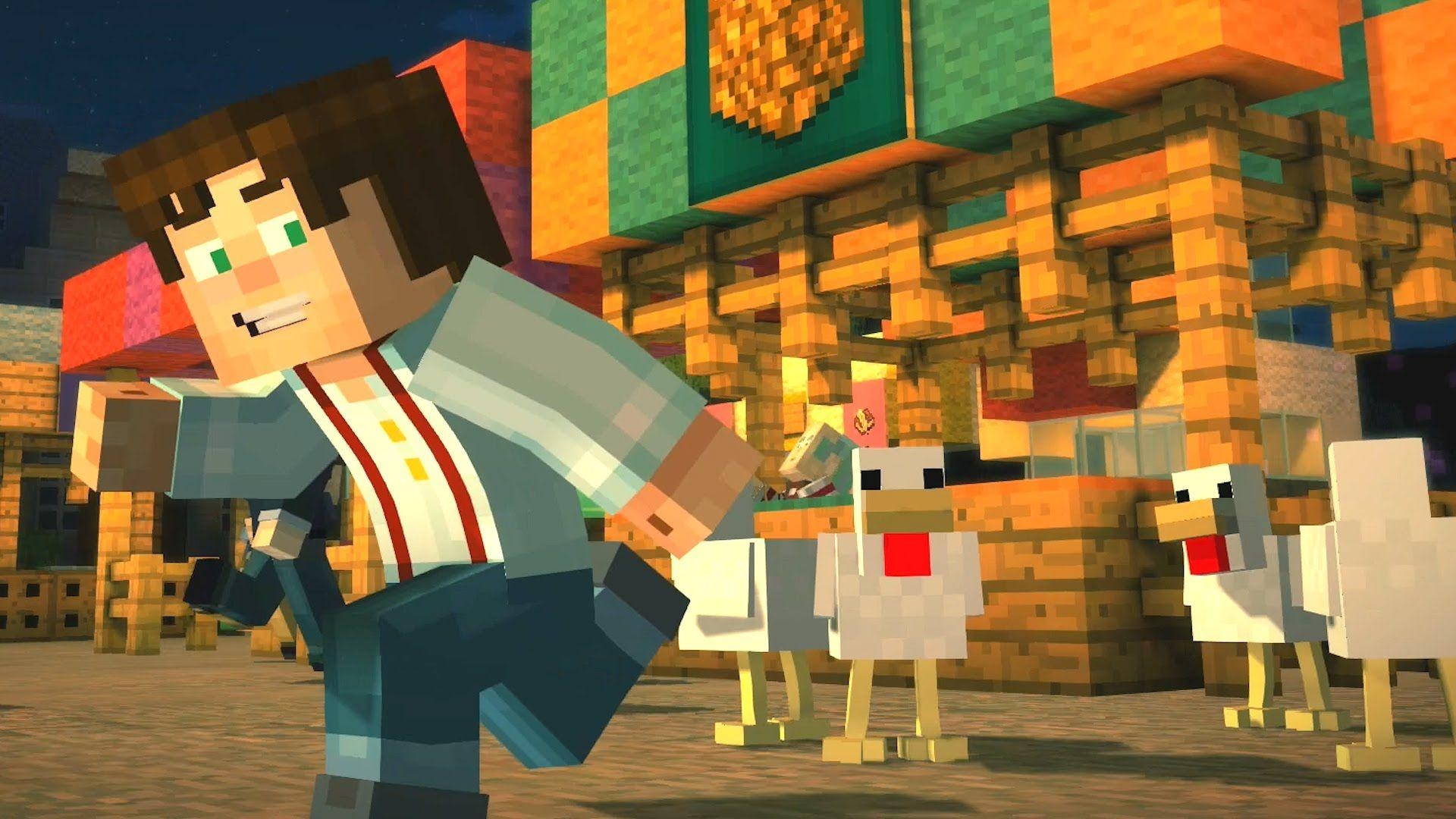 1920x1080 Minecraft: Story Mode Chickens (3), Desktop