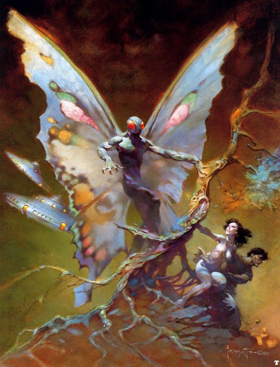 920x1200 frank frazetta mothman «Fantasy art series «Fantasy «Anime wallpaper, Phone