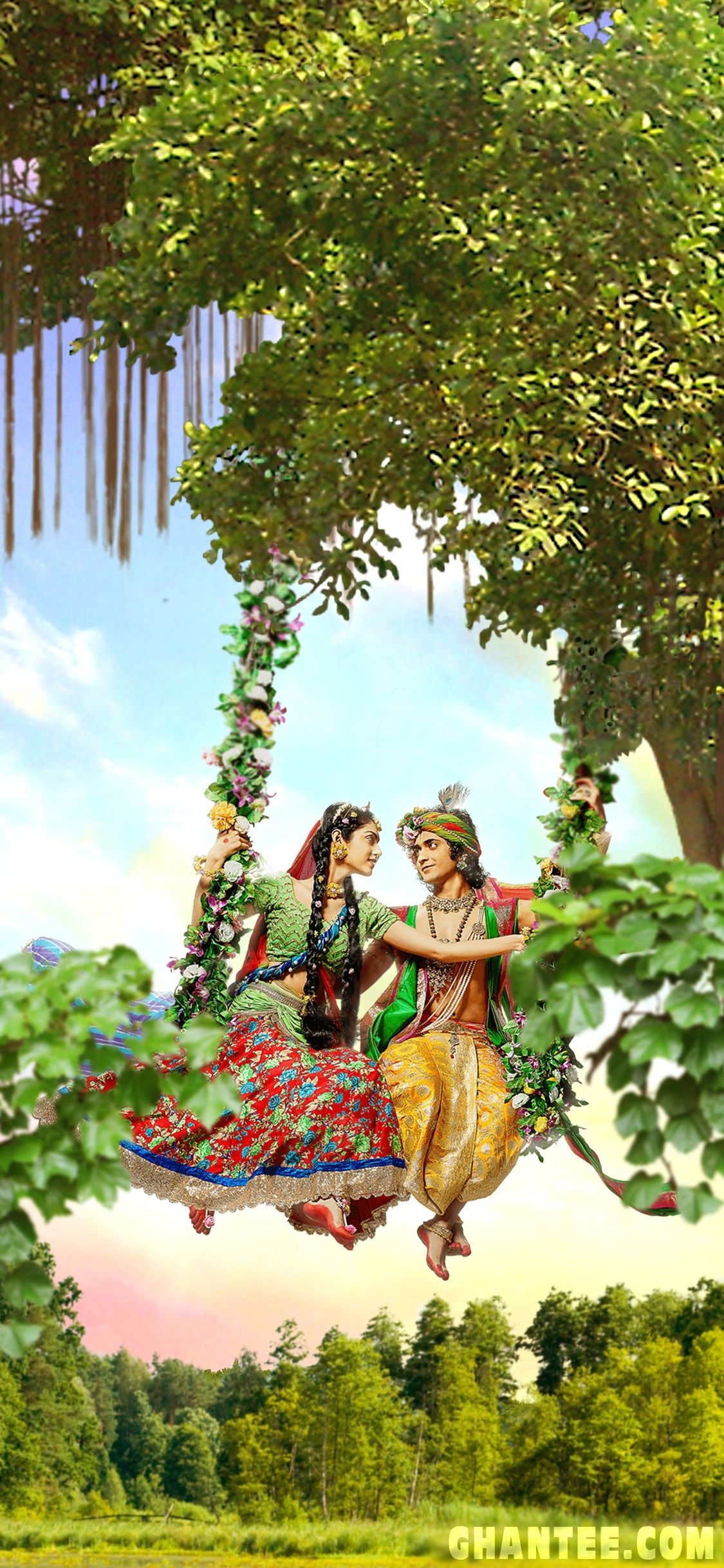 1130x2440 radhakrishna serial HD wallpaper for mobile, Phone