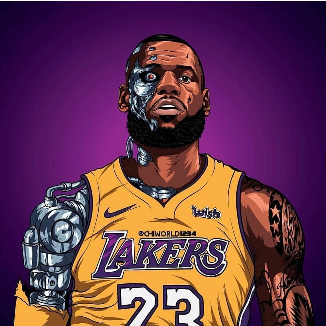 1080x1080 Cartoon LeBron Lakers Wallpaper Free Cartoon LeBron Lakers Background, Phone