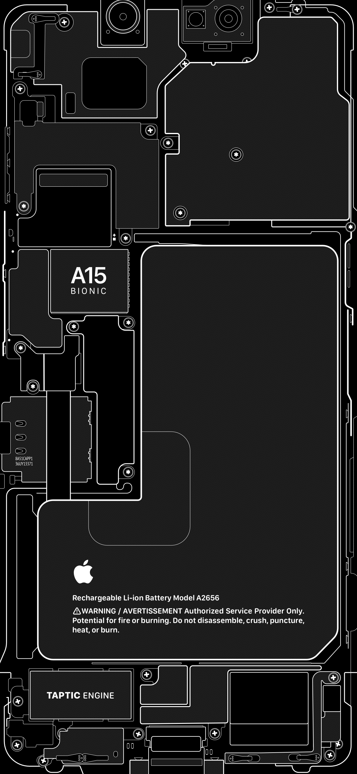 1170x2540 Download These Cool iPhone 13 Pro Schematics Wallpaper, Phone