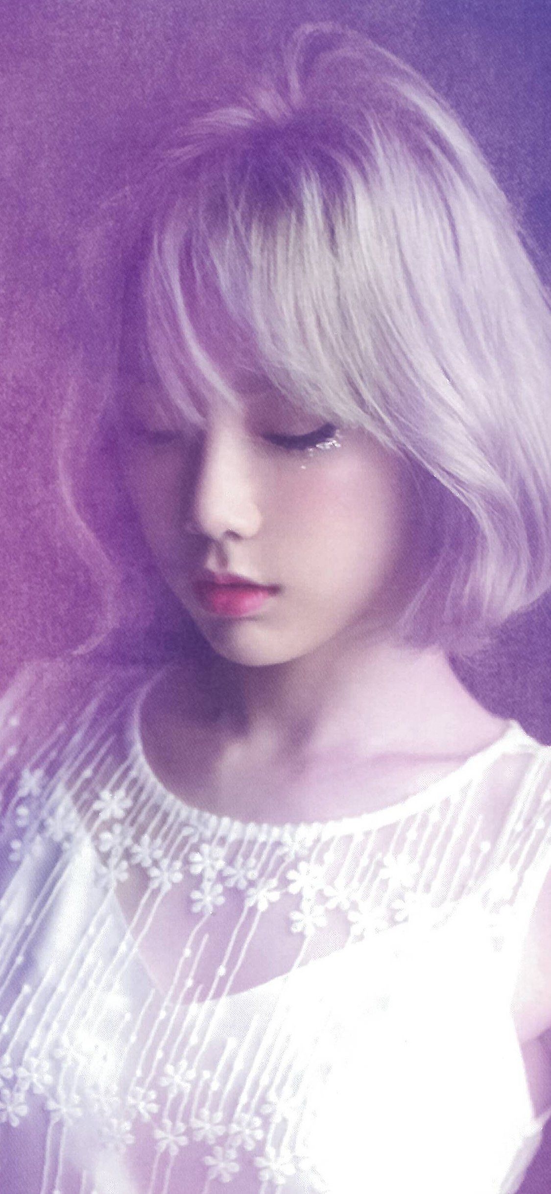 1130x2440 Taeyeon Kpop Girl Asian Purple iPhone X Wallpaper Free Download, Phone