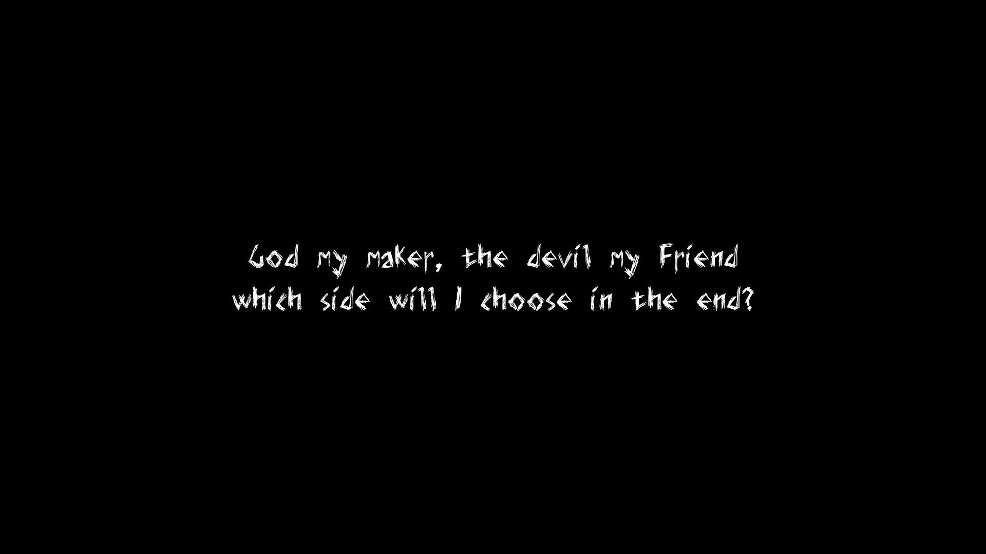 1920x1080 text, quotes, God, devil, typography wallpaper, Desktop