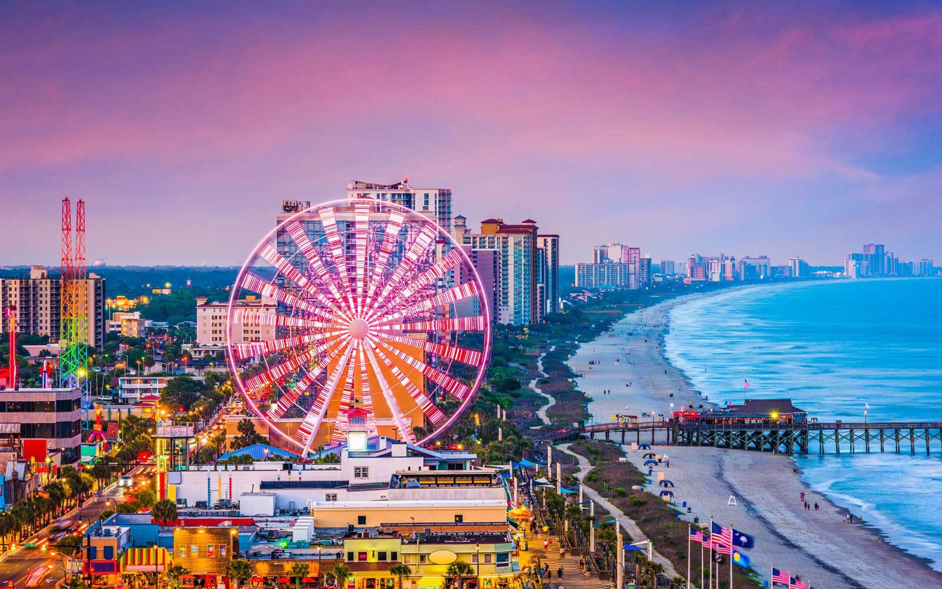 1920x1200 Myrtle Beach Coastal City On East Coast Of The Us In Horry County, Desktop