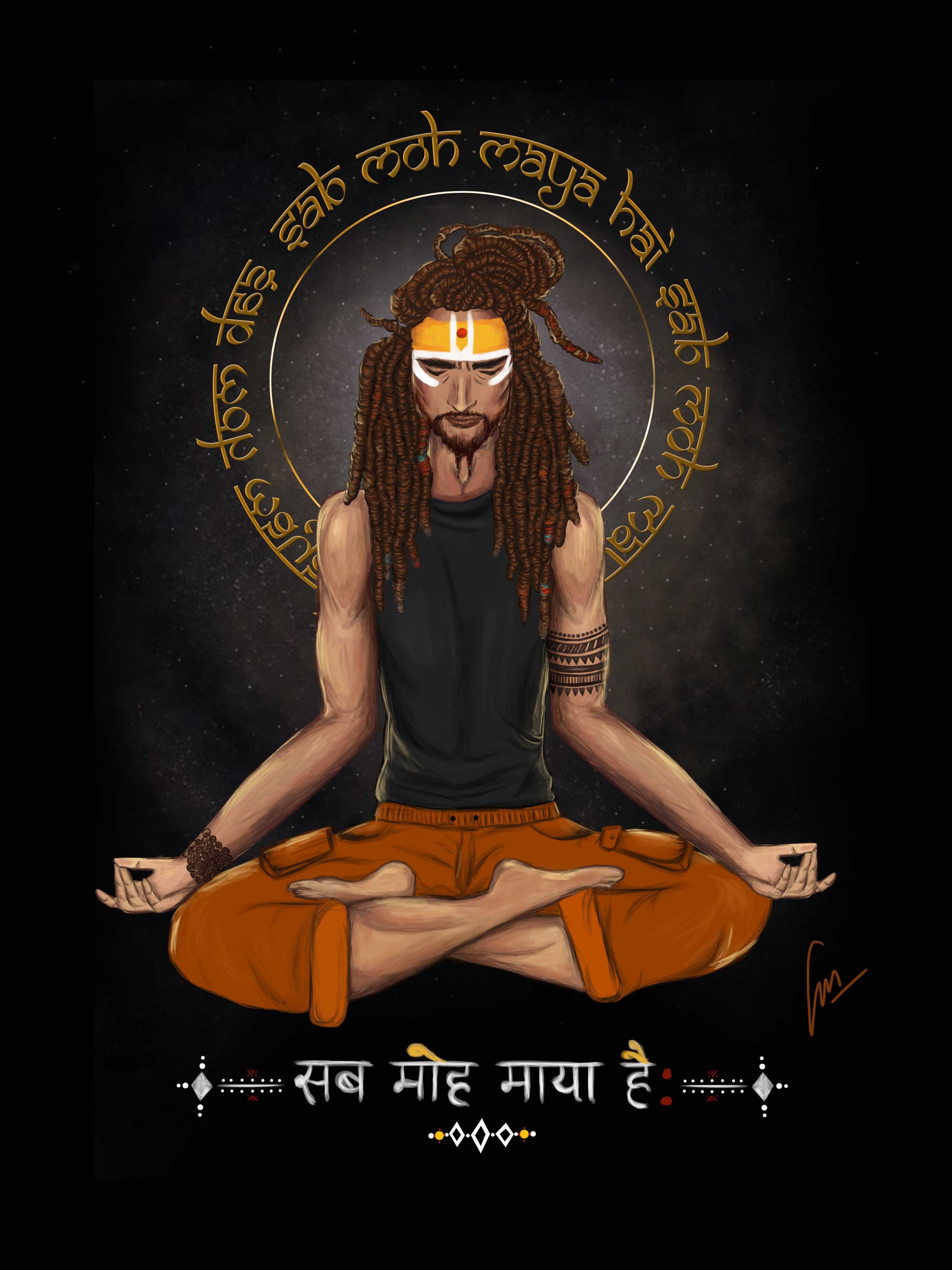 3770x5030 sab moh maya hai by jagriti mishra. Shiva art, Art, Cartoon, Phone