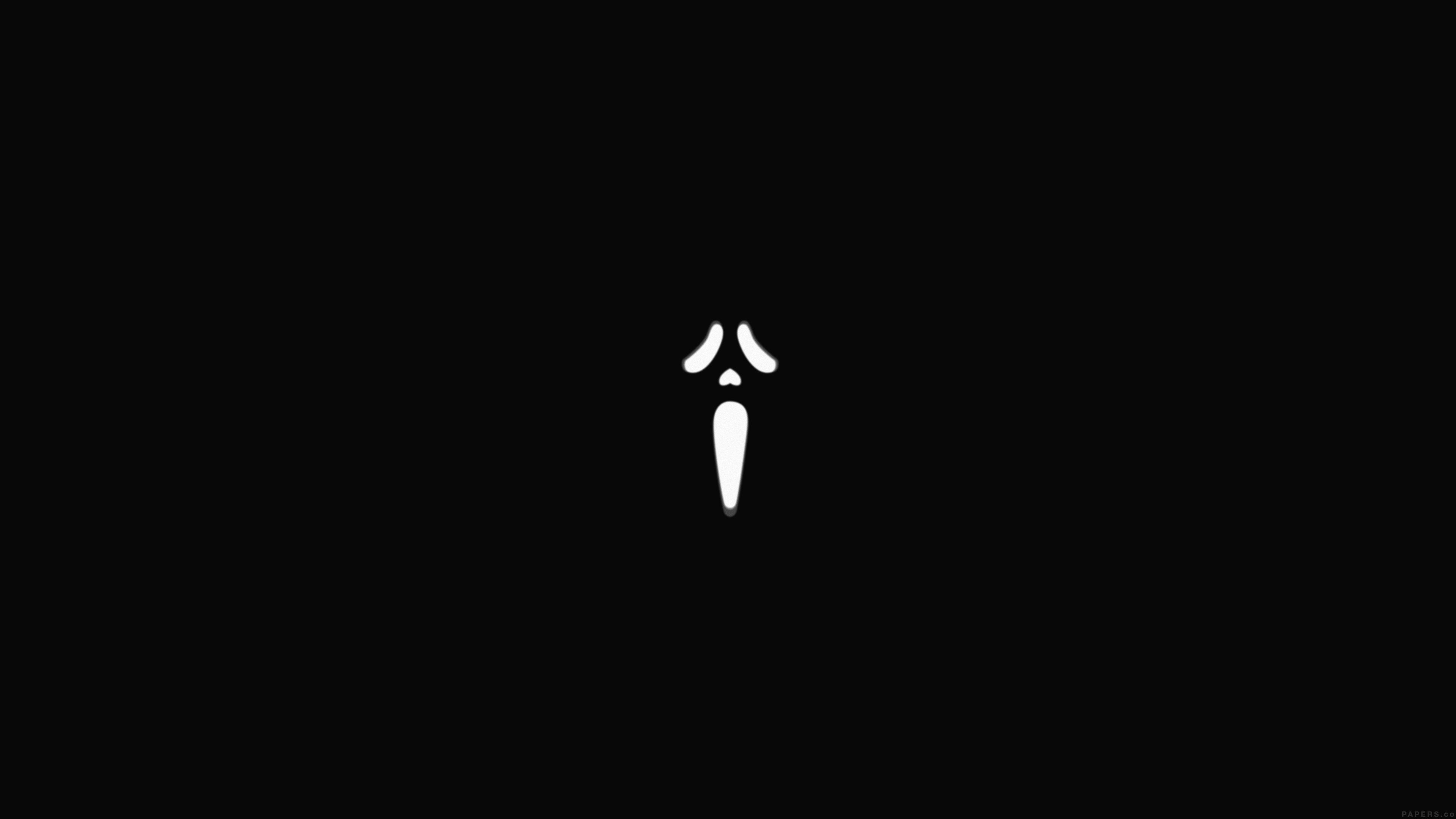 3840x2160 wallpaper for desktop, laptop. scream black minimal cute art, Desktop