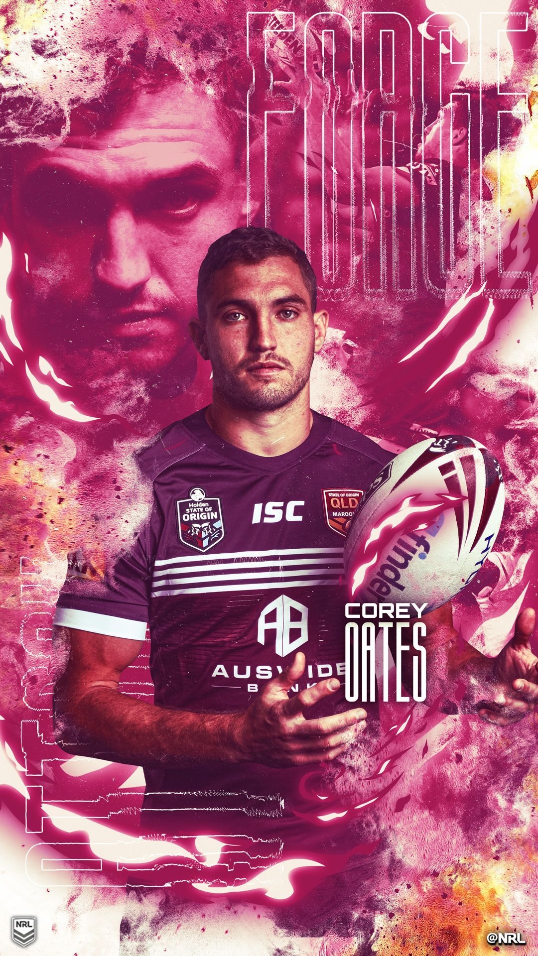 1080x1920 State of Origin Wallpaper Oates. Nrl, Brisbane broncos, Rugby league, Phone