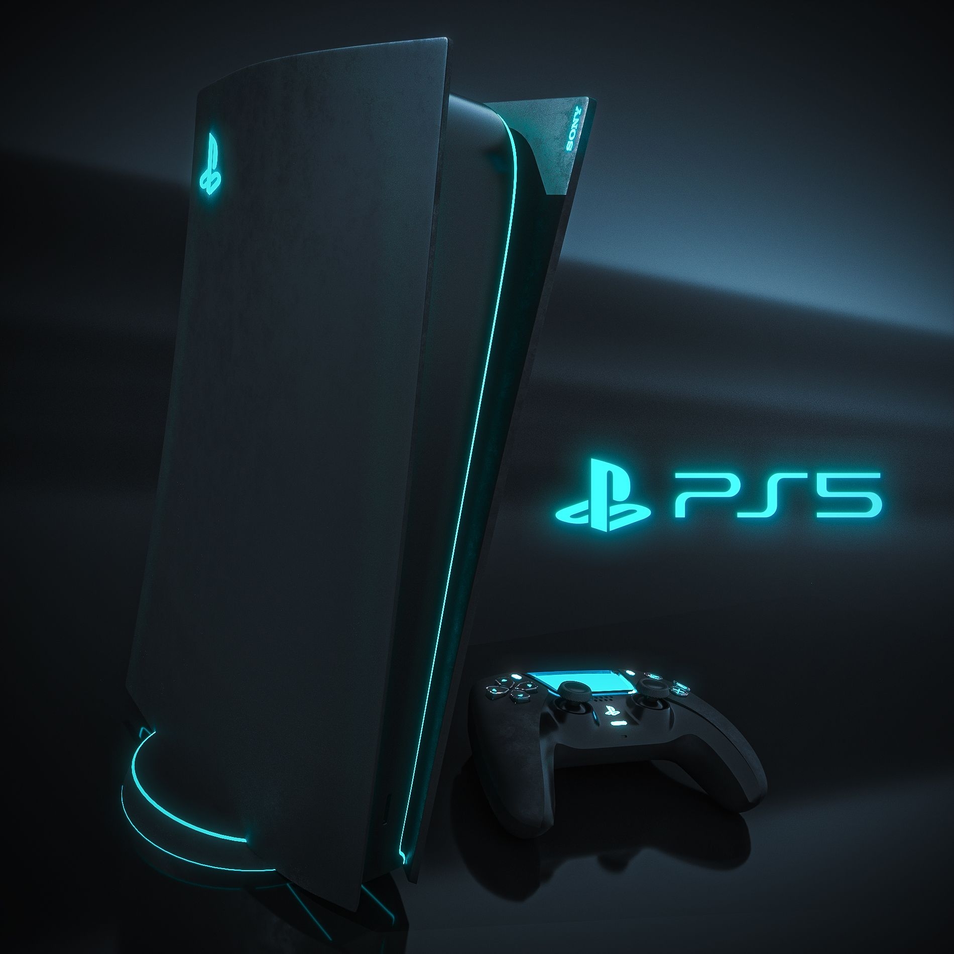 1900x1900 Had A Quick Go At Re Styling The PS5. Video Game Room Design, Playstation Room, Gaming Room Setup, Phone