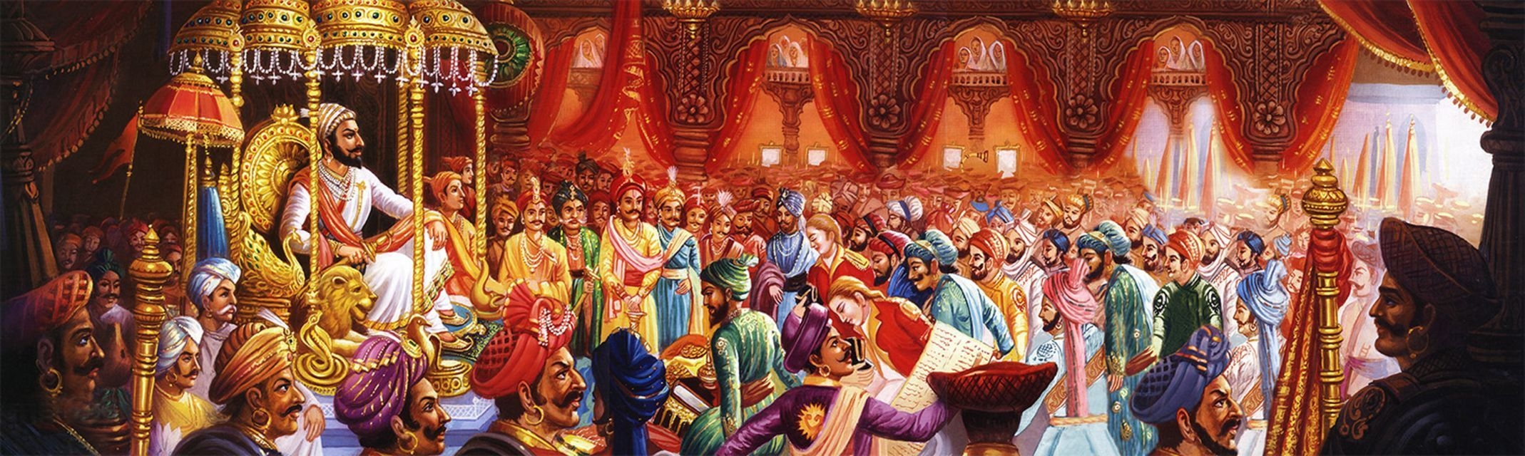 2140x640 Raje Shivaji Maharaj Wallpaper HD Full Size Ceremony Shivaji Maharaj Rajyabhishek Coronation Wallpaper & Background Download, Dual Screen