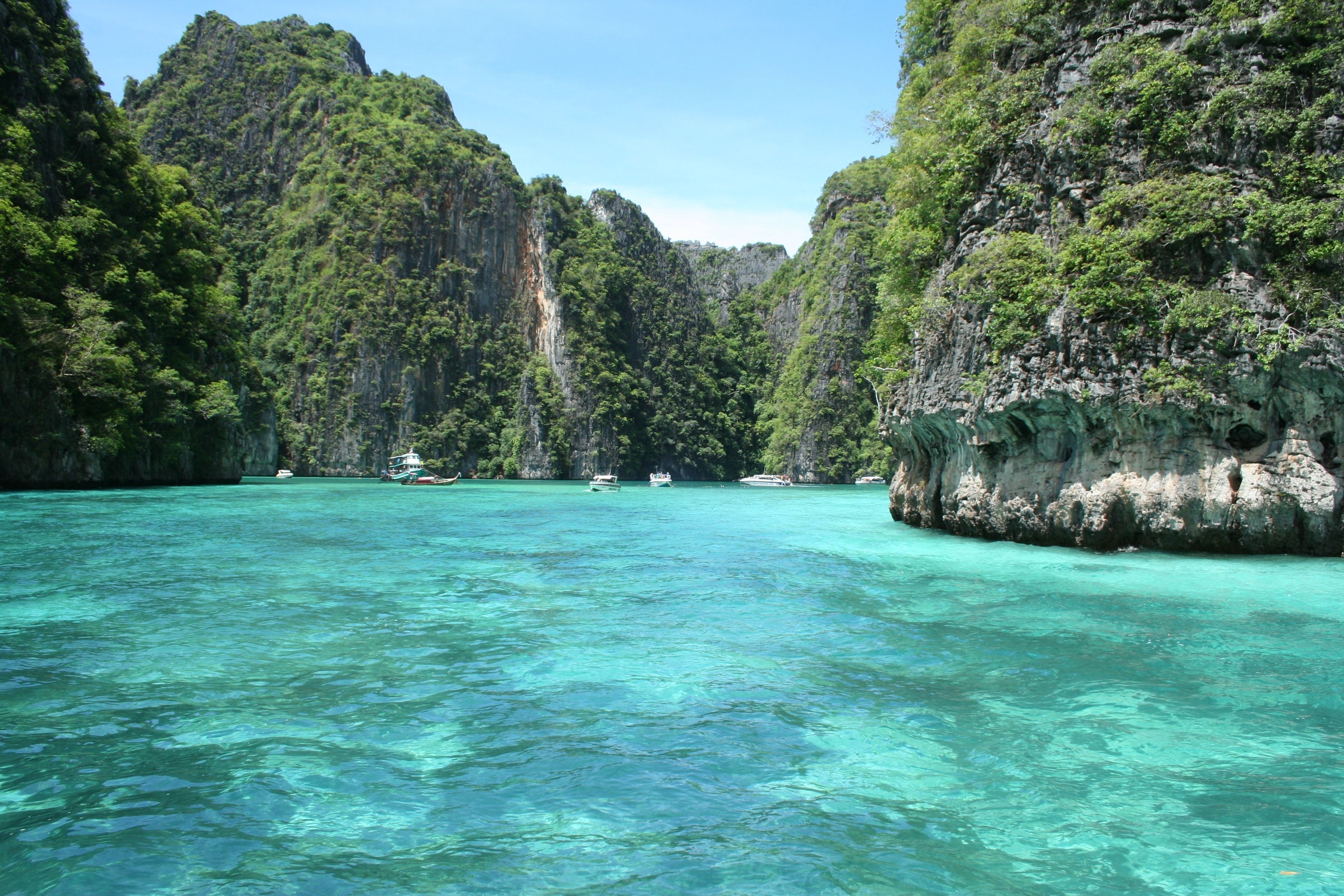 3460x2310 Wallpaper Tropics, Sea, Rocks HD, Picture, Image, Desktop