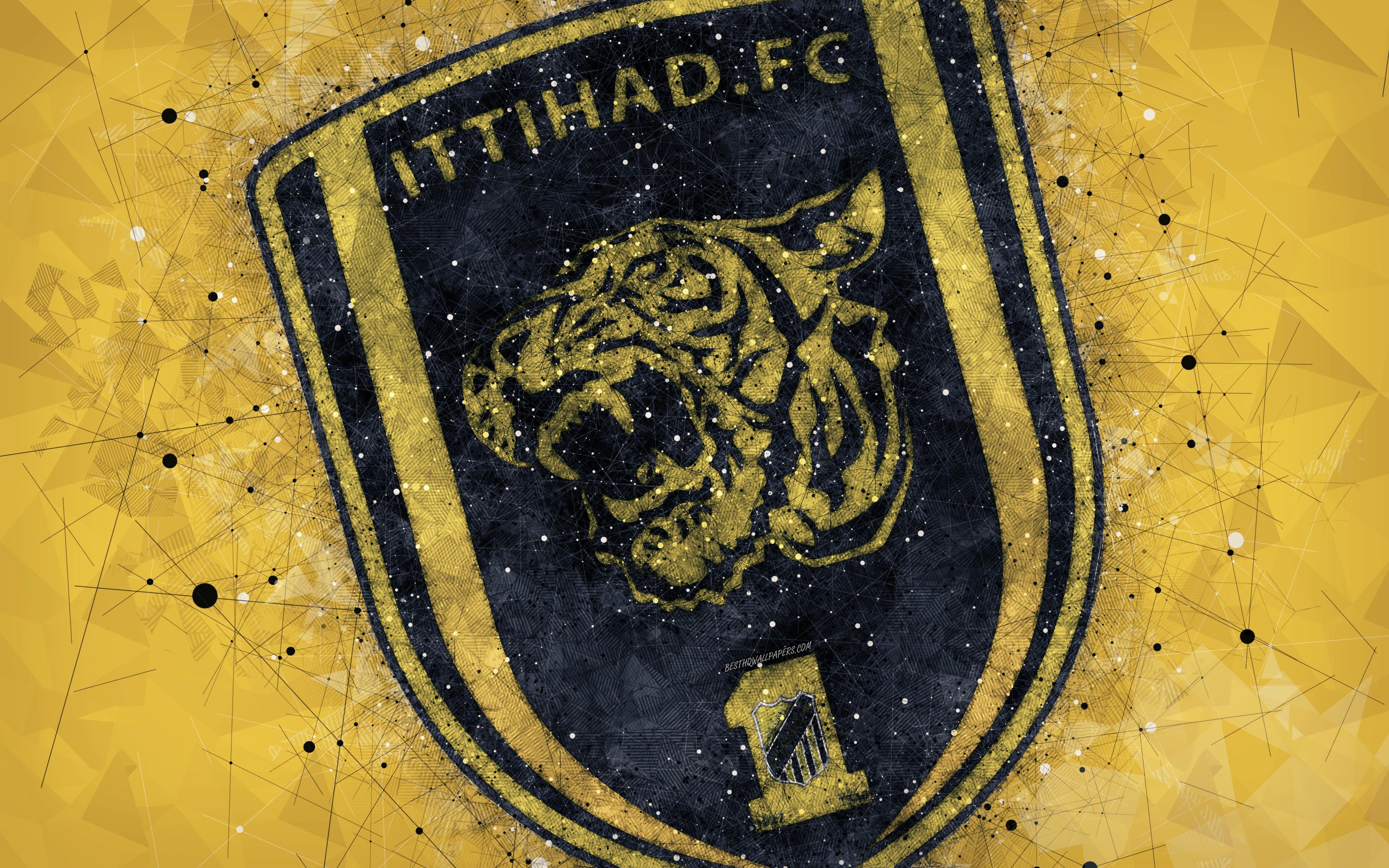 3840x2400 Download Wallpaper Al Ittihad FC, 4k, Saudi Football Club, Creative, Desktop