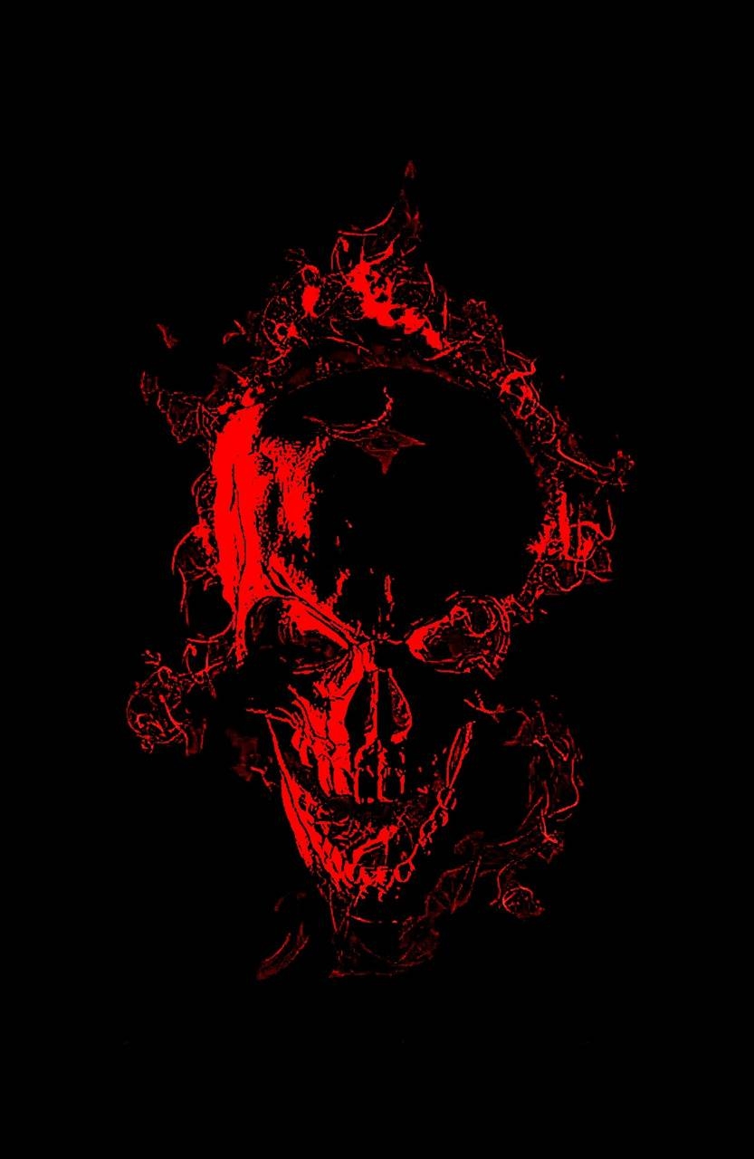 840x1280 Red Skull Phone Wallpaper Free Red Skull Phone Background, Phone