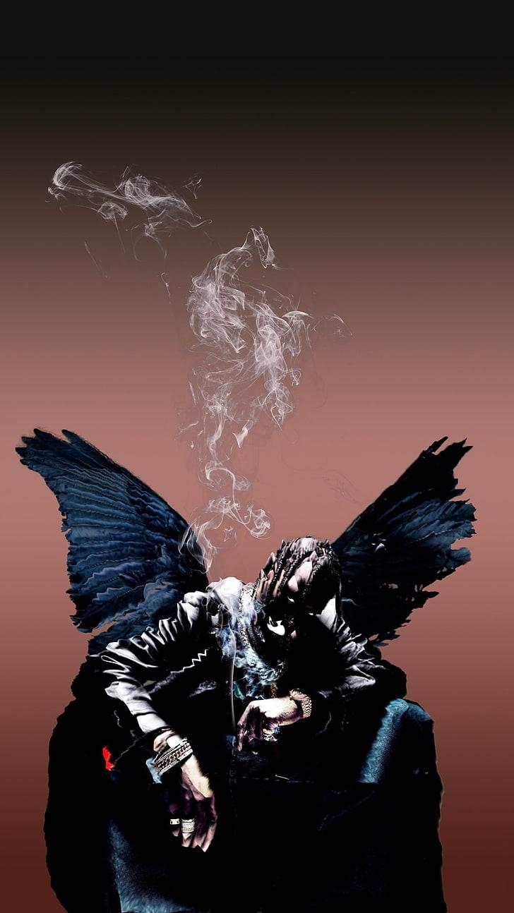 730x1300 HD wallpaper: Hip Hop, Portrait Display, Simple Background, Travis Scott, Phone