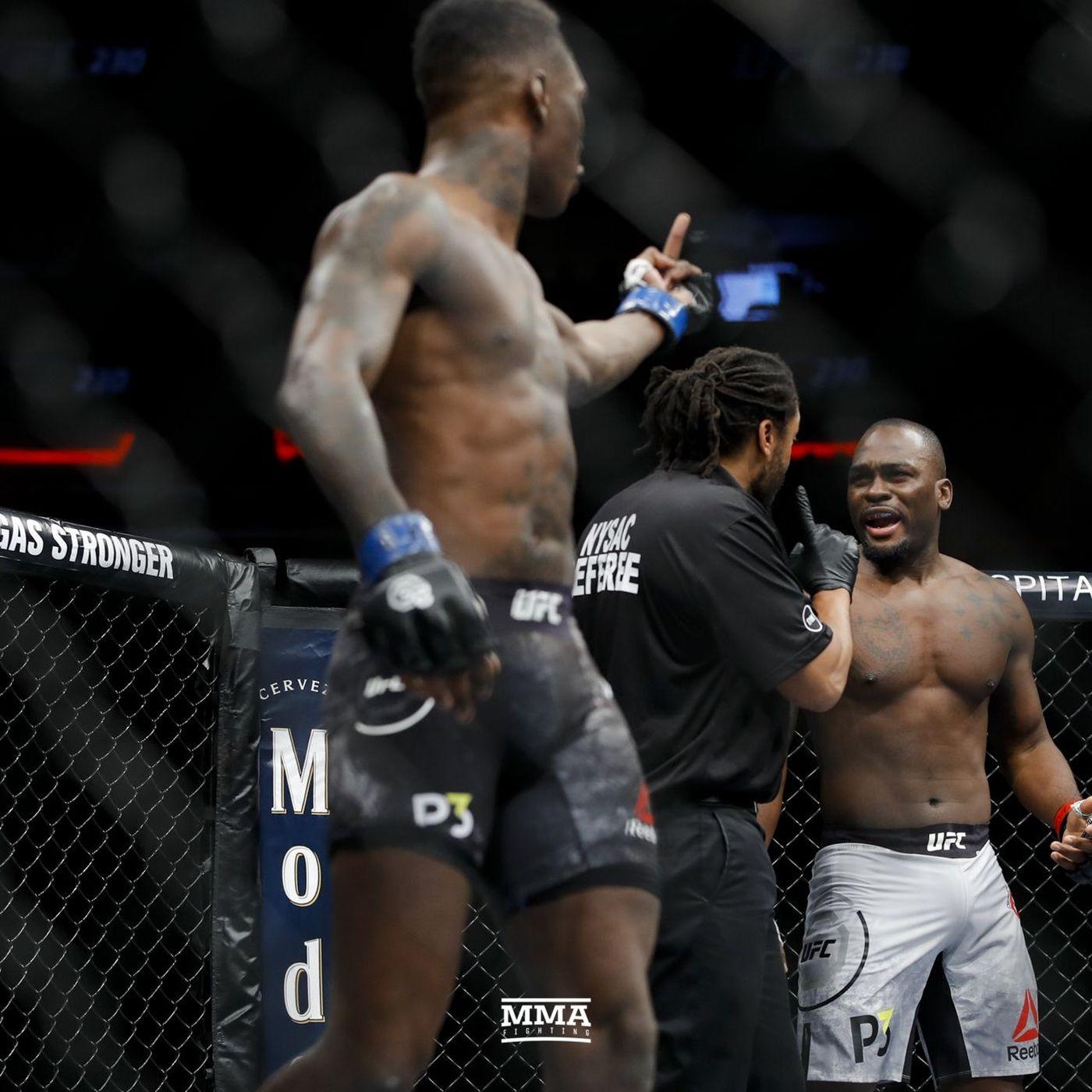 1400x1400 Israel Adesanya says Derek Brunson 'panicked, ' grabbed shorts, Phone