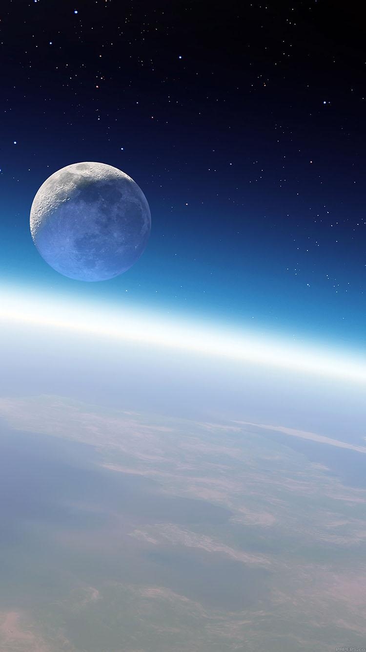 750x1340 iPhone7papers earth and moon space, Phone