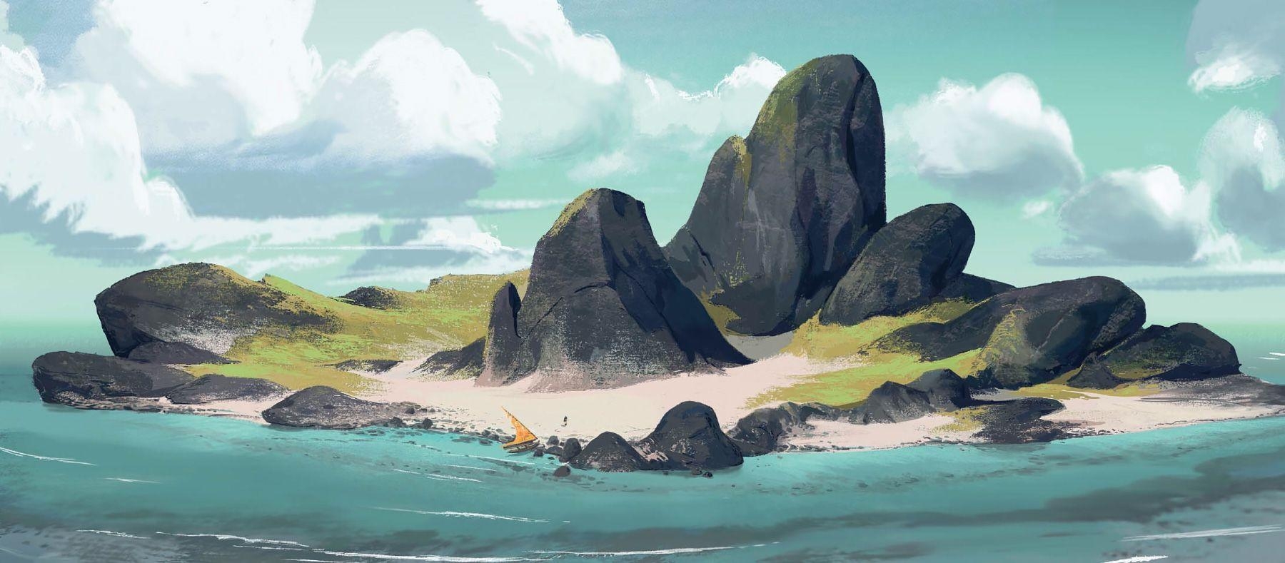 1800x790 Disney The Art Of Moana Concept Art Illustration 14 Kevin Nelson, Dual Screen