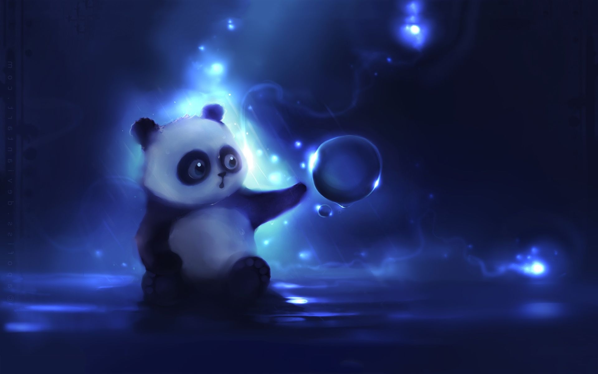 1920x1200 Little panda art, Desktop