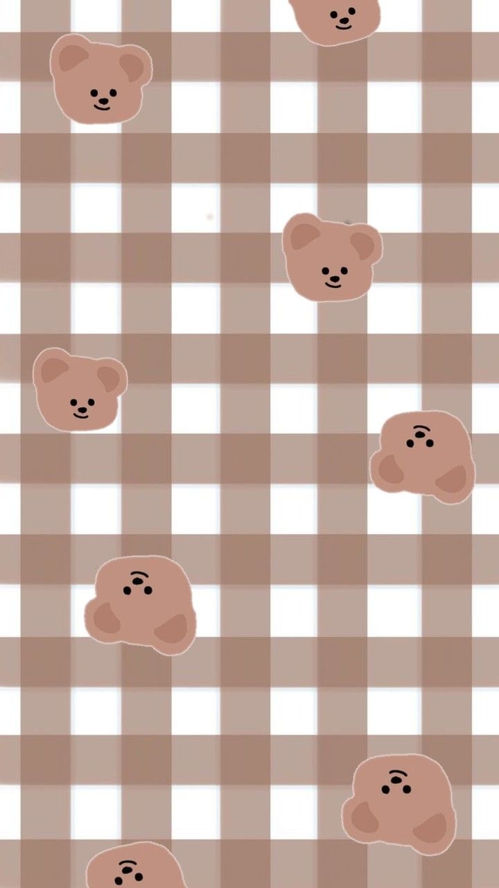 720x1280 Wallpaper bear brown. Simple iphone wallpaper, Soft wallpaper, Cute patterns wallpaper, Phone