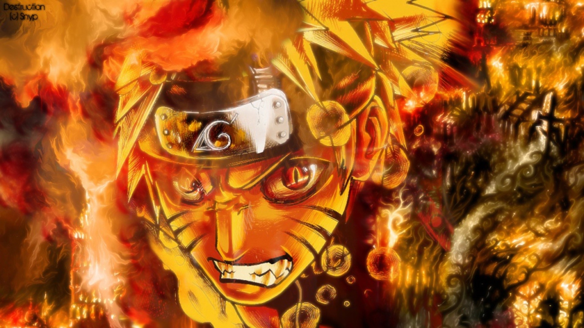 1920x1080 Wallpaper, anime, fire, Naruto Shippuuden, bubbles, Uzumaki Naruto, Kyuubi, Jinchuuriki, Snyp, screenshot, computer wallpaper, Desktop