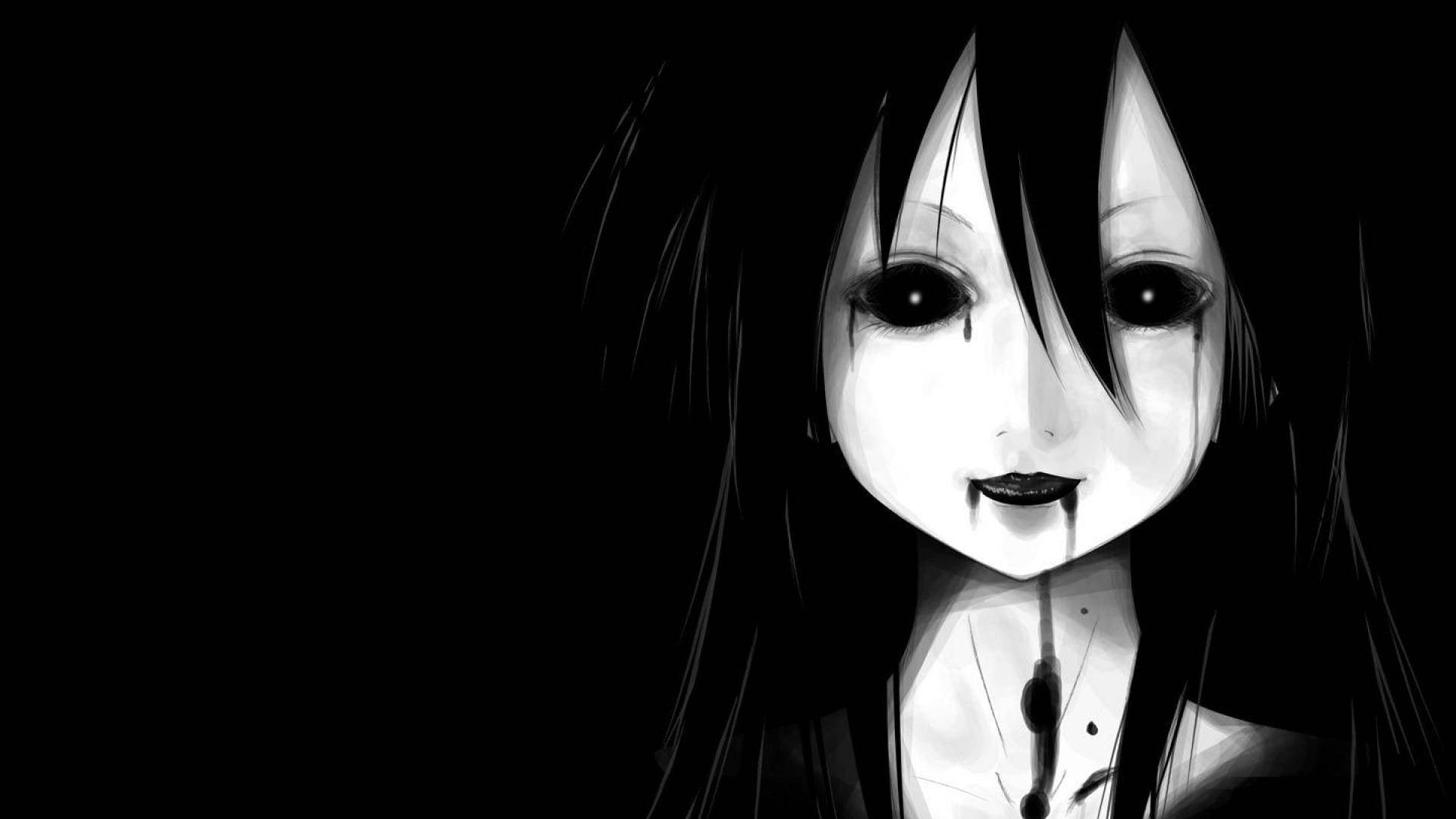 1920x1080 Download Vampire Girl Black And White PFP Wallpaper, Desktop