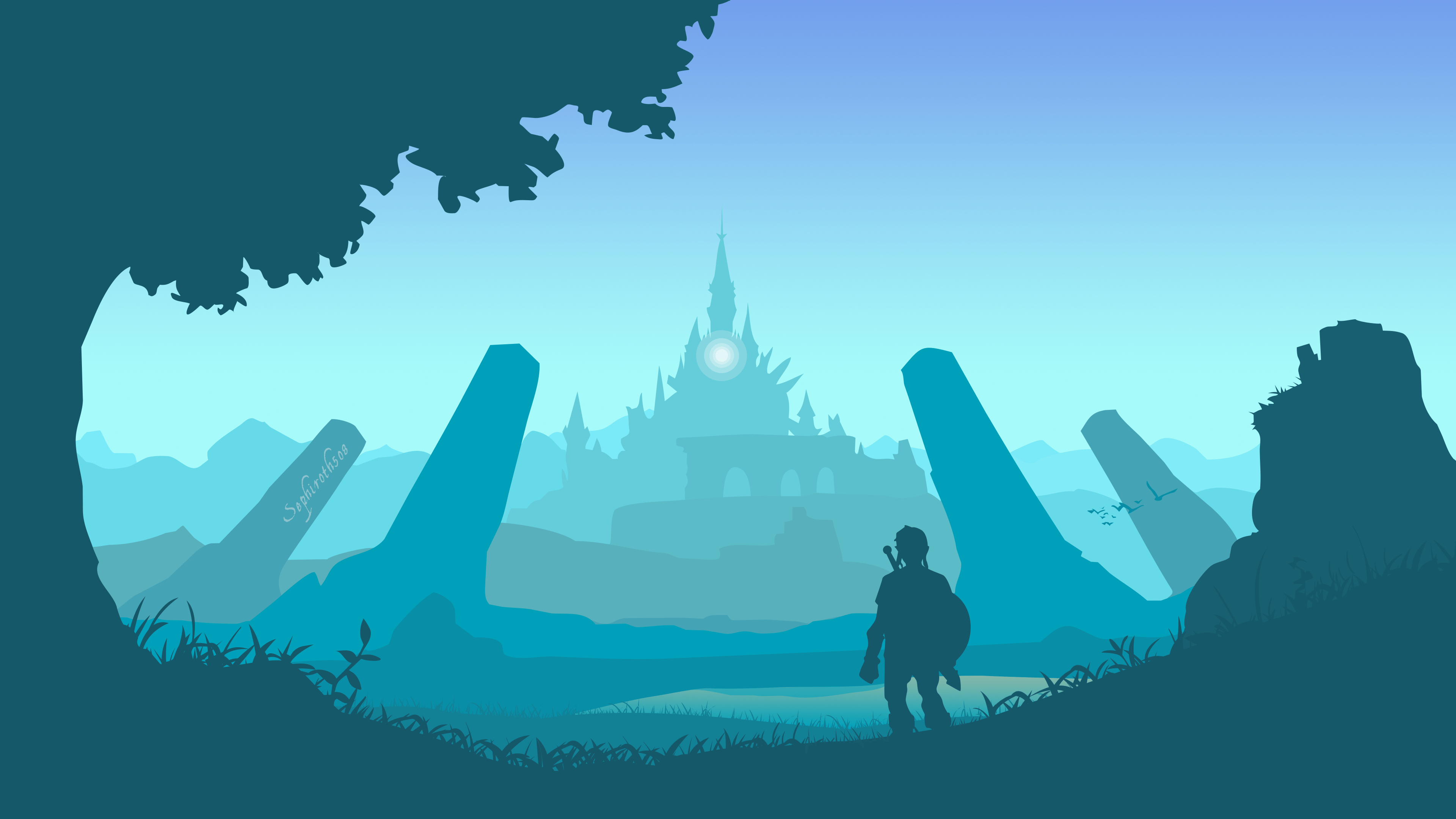 3840x2160 Made a BOTW Vector Wallpaper (4K), Desktop