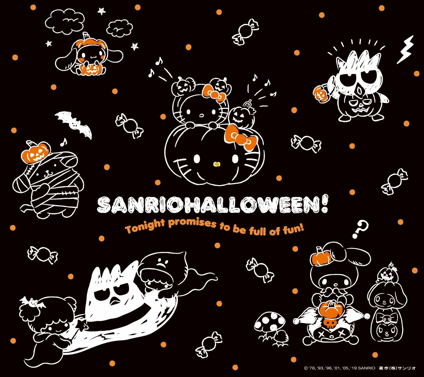 1440x1280 Sanrio Halloween Wallpaper. Sanrio wallpaper, Sanrio, Cute fall wallpaper, Desktop