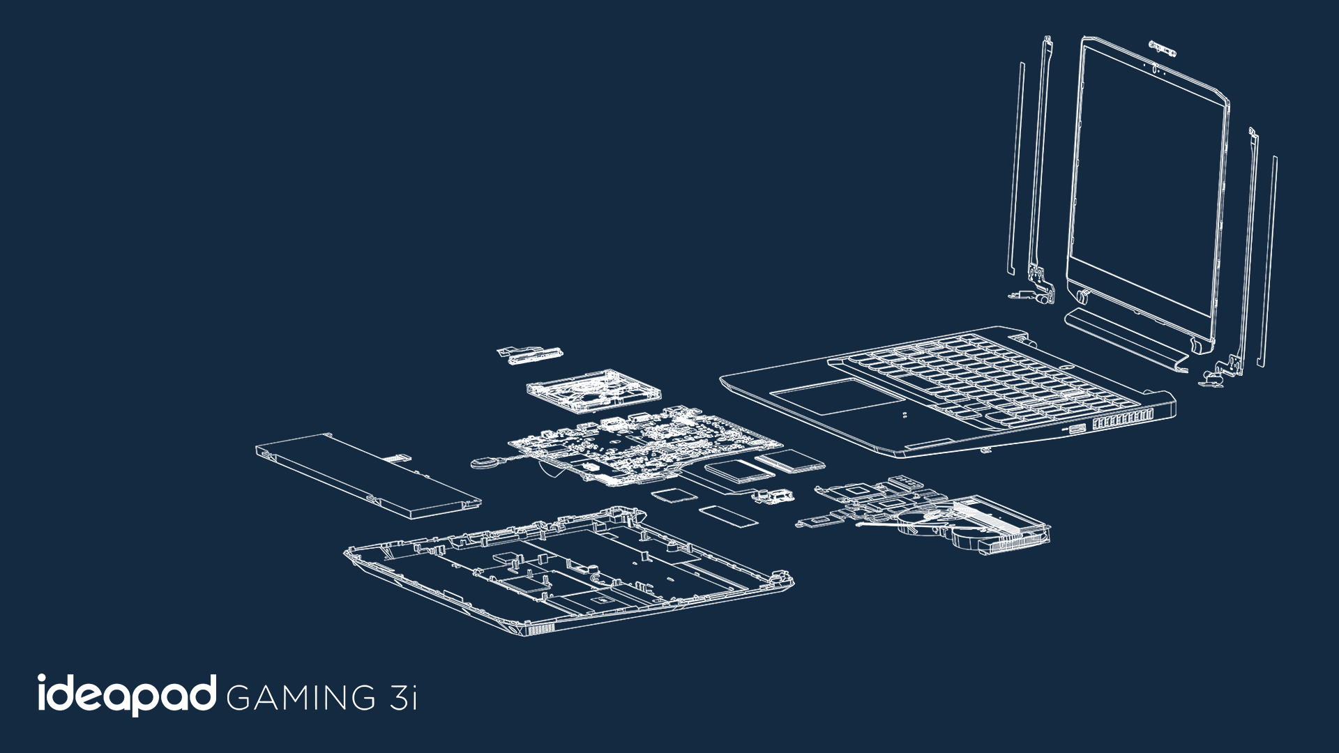 1920x1080 Ideapad Gaming 3i exploded view wallpaper, Desktop