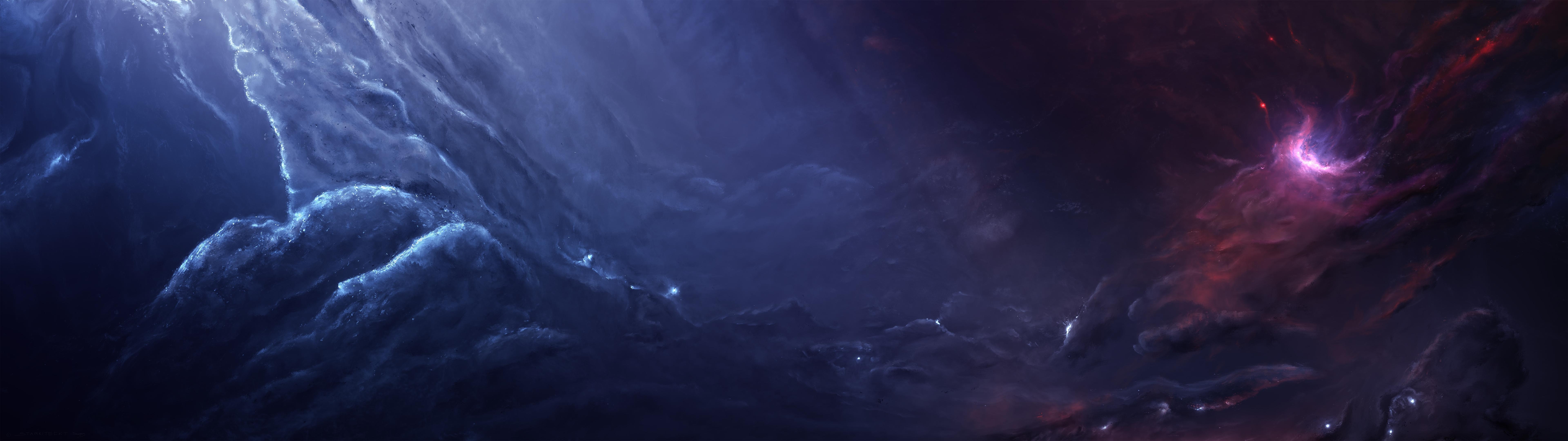 7680x2160 Dual 4k Nebula(7680*2160), Dual Screen