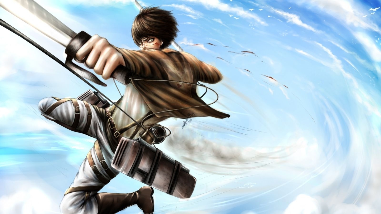 1600x900 attack on titan, shingeki no kyojin, eren jaeger, Desktop