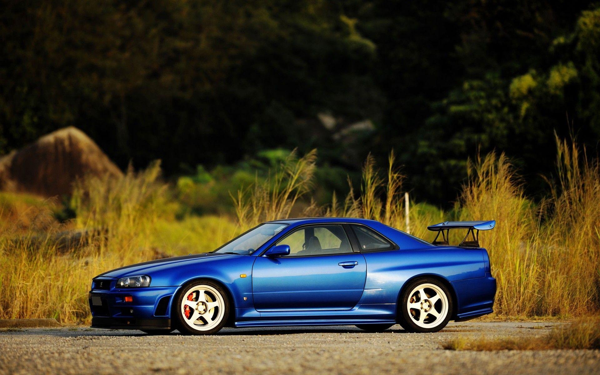 1920x1200 sunset, cars, Nissan Skyline, blue cars, RC Cars, Nissan Skyline R34, Desktop