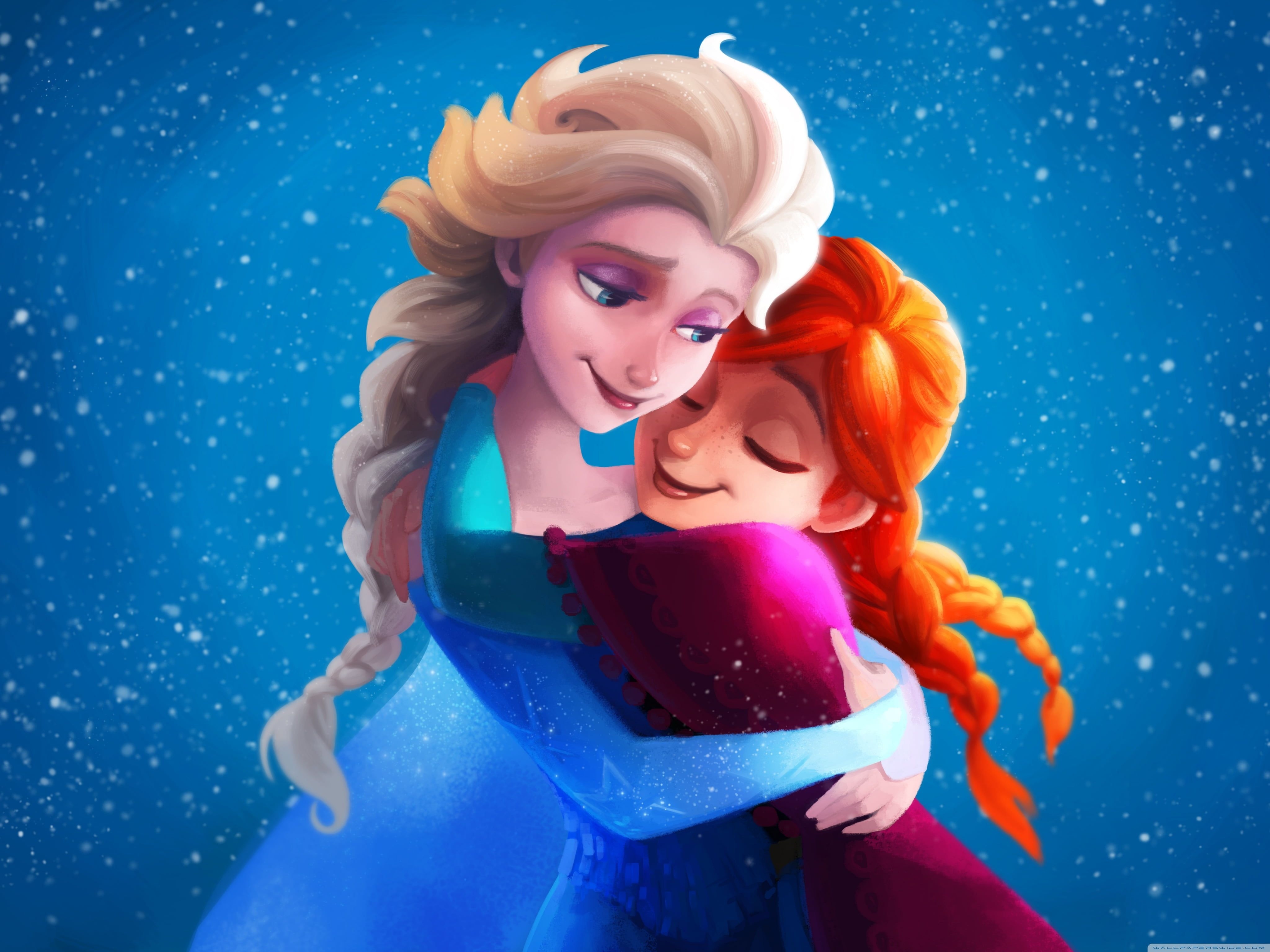 4100x3080 Disney Frozen Anna and Elsa illustration HD wallpaper. Wallpaper, Desktop