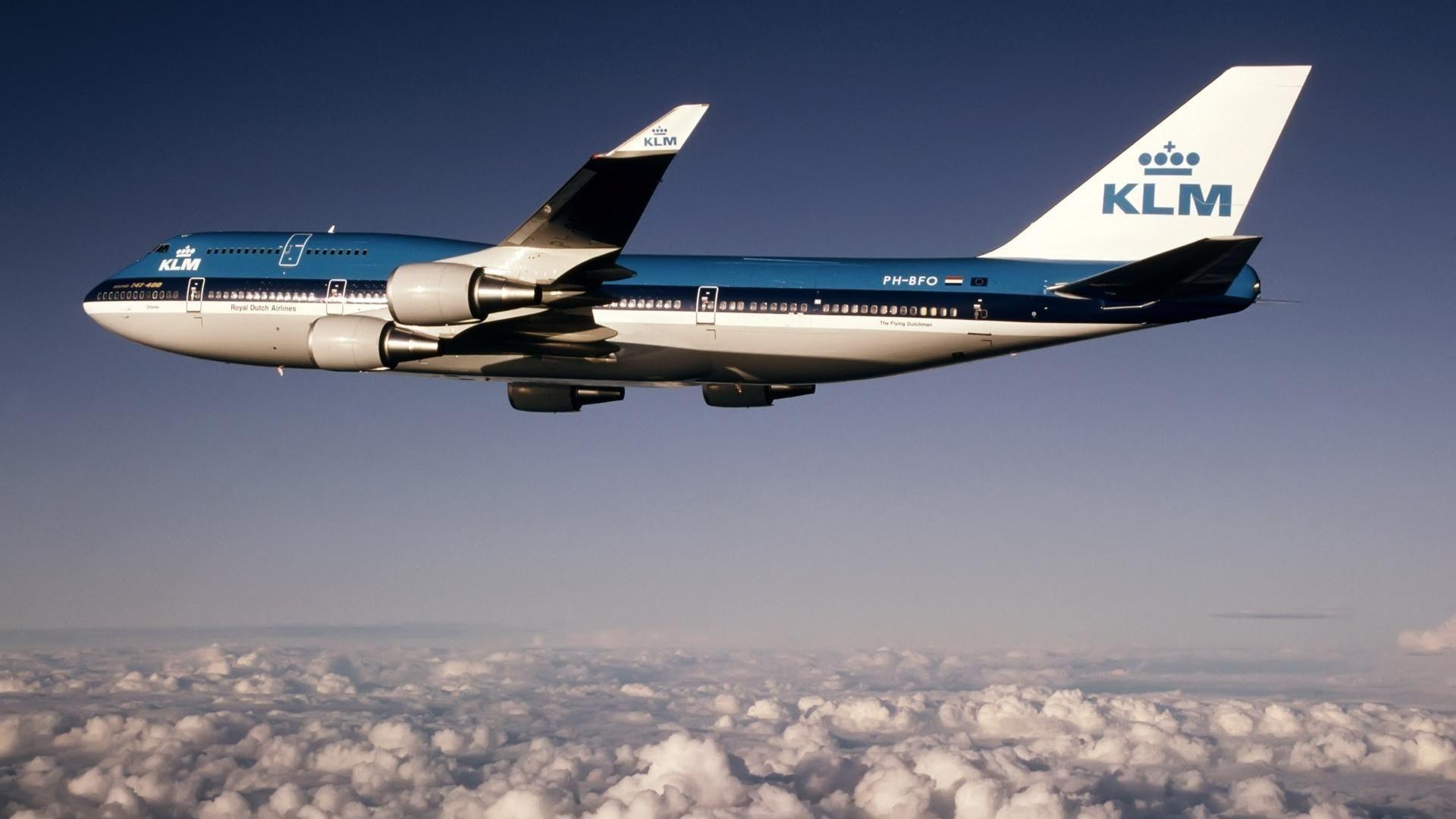 1920x1080 Boeing 747400 aircraft klm nature wallpaper, Desktop