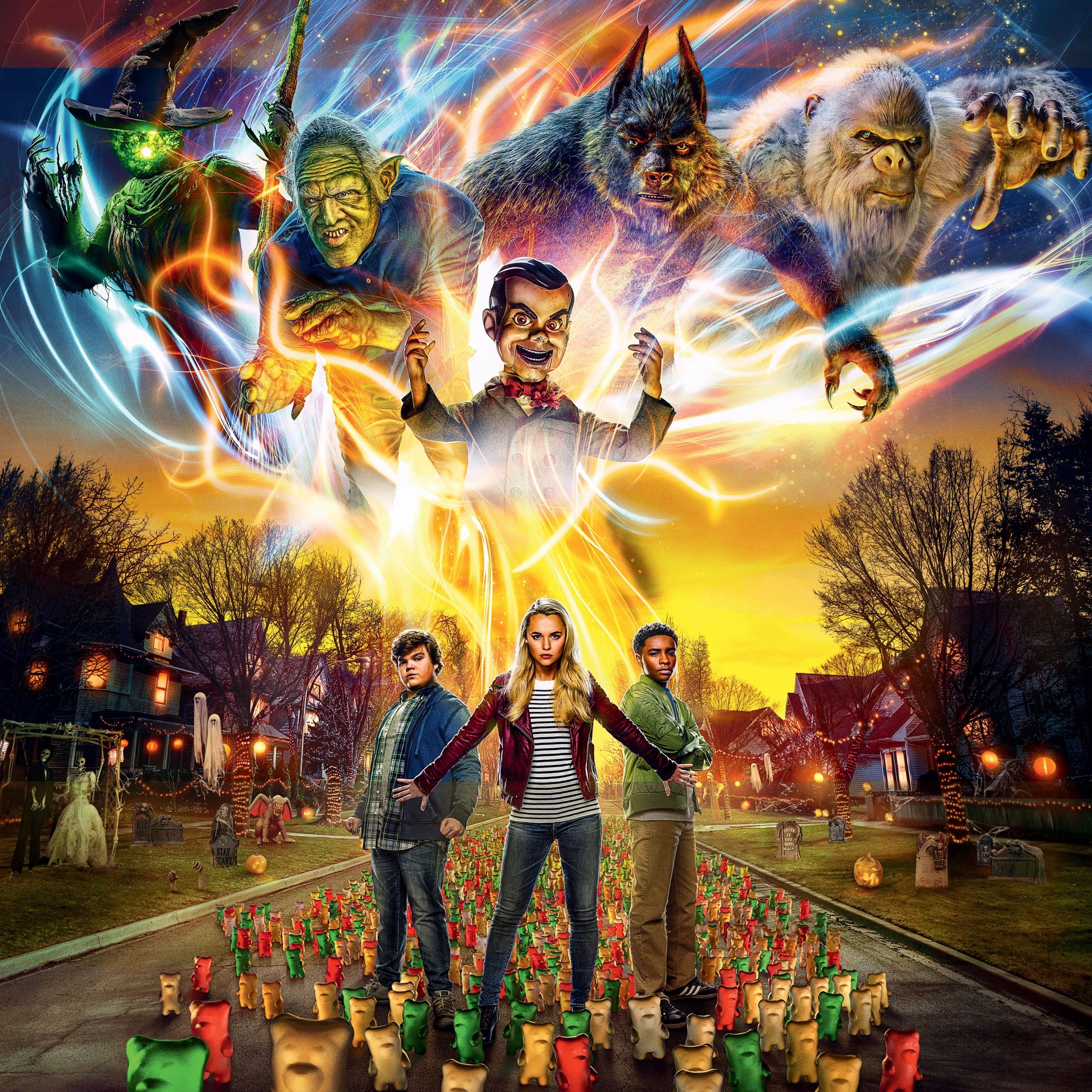 2560x2560 Wallpaper Goosebumps 2: Haunted Halloween, Madison Iseman, Jack Black, 5K, Movies / Editor's Picks,. Wallpaper for iPhone, Android, Mobile and Desktop, Phone