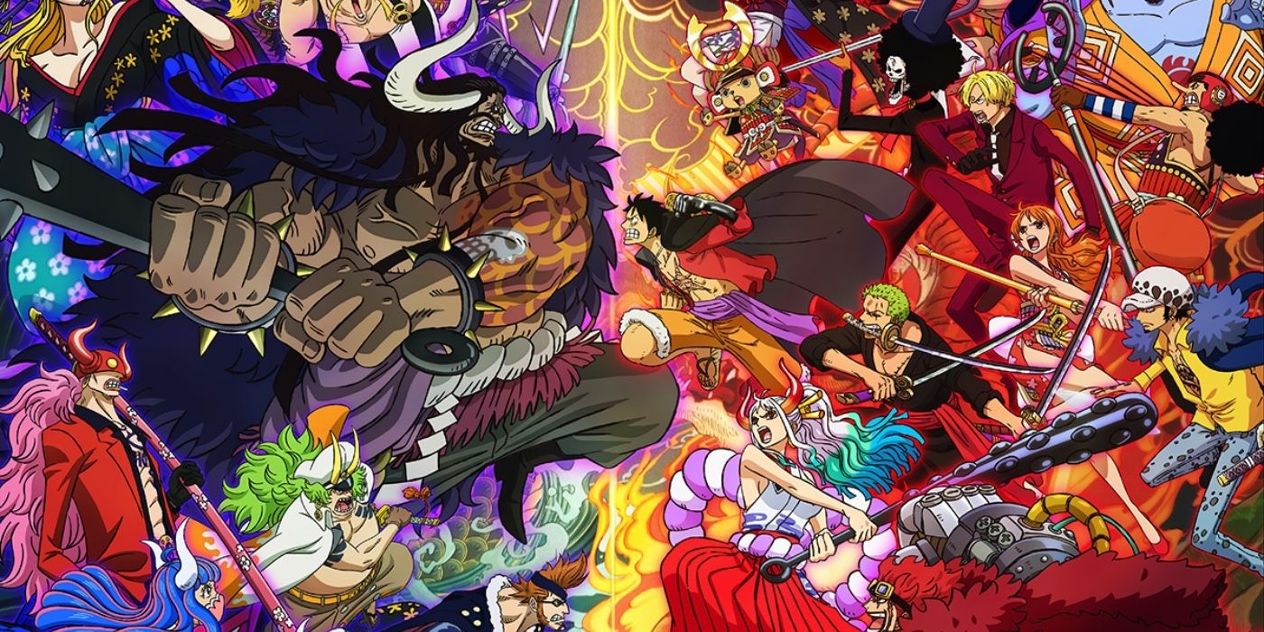 1400x700 Jaw Dropping One Piece Art Previews 1000th Episode's Epic Battle, Dual Screen