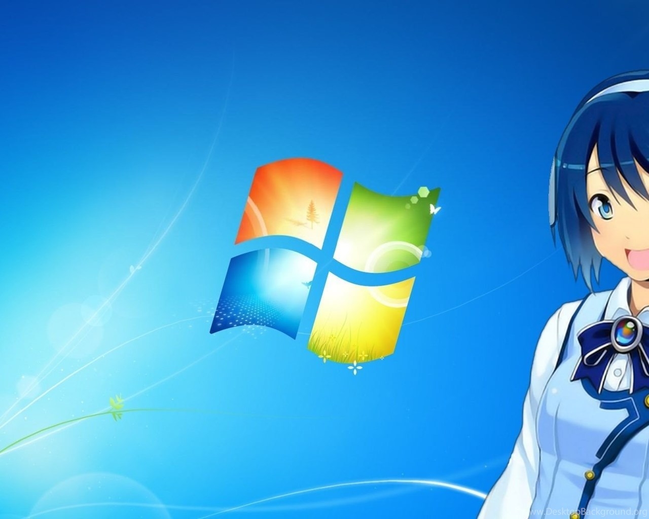 1280x1030 Windows Anime Girl Wallpaper Computer Wallpaper Desktop Background, Desktop