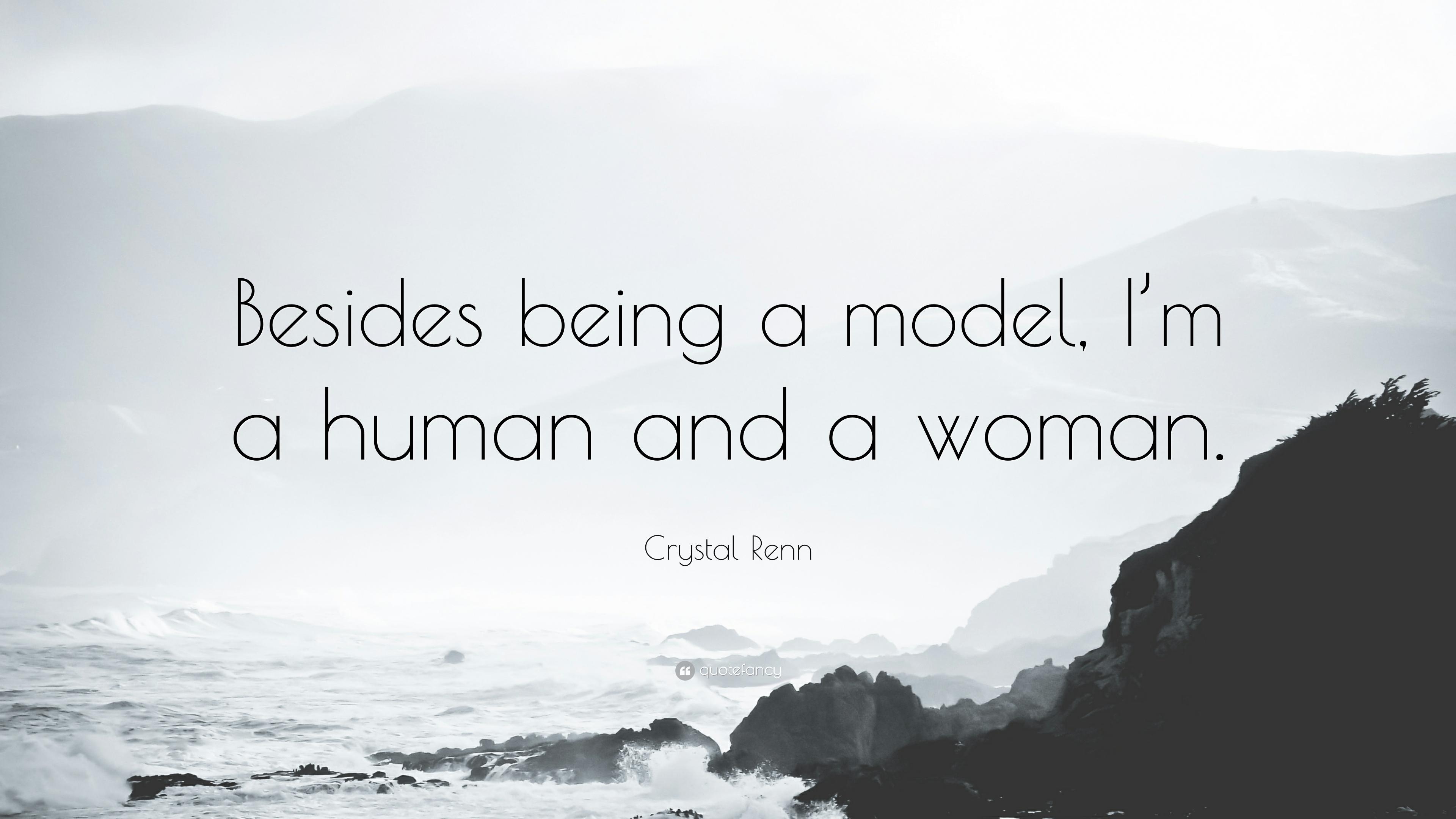 3840x2160 Crystal Renn Quote: “Besides being a model, I'm a human and a woman, Desktop