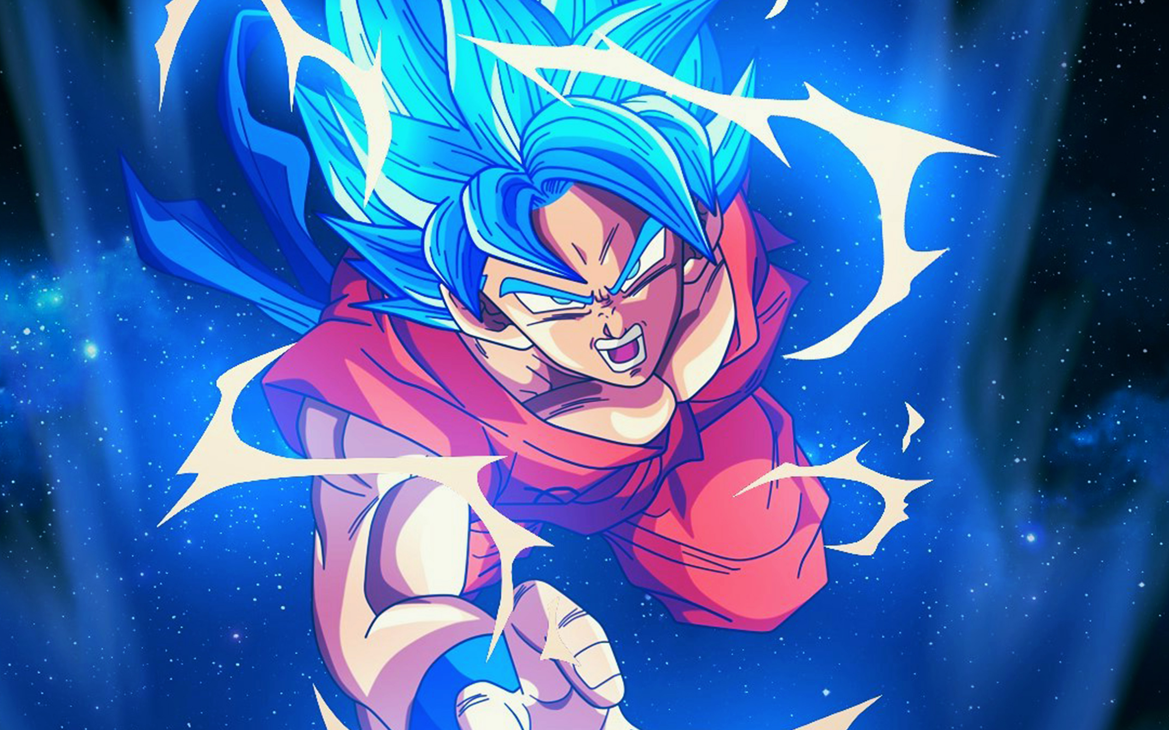 3840x2400 Dragonball Goku Blue Art Illustration Anime Wallpaper, Desktop