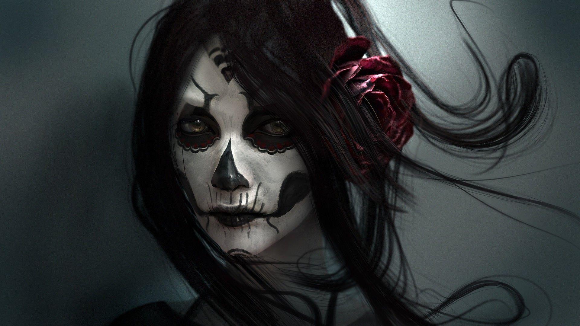 1920x1080 Day Of The Dead Makeup Wallpaper, Desktop