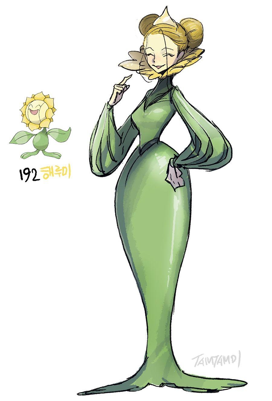 900x1330 Pokemon Gijinka 191. Sunkern 192. Sunflora. pokémon gijinka, Phone