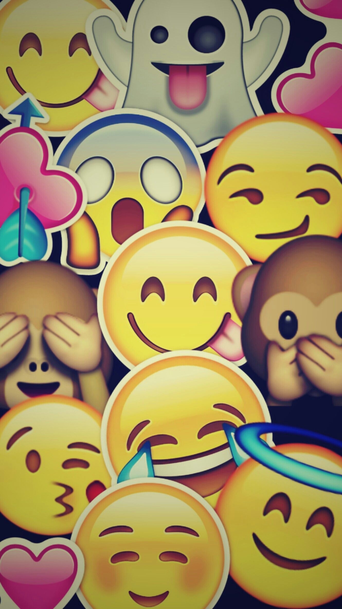 1330x2370 Emoji Desktop Wallpaper, Phone