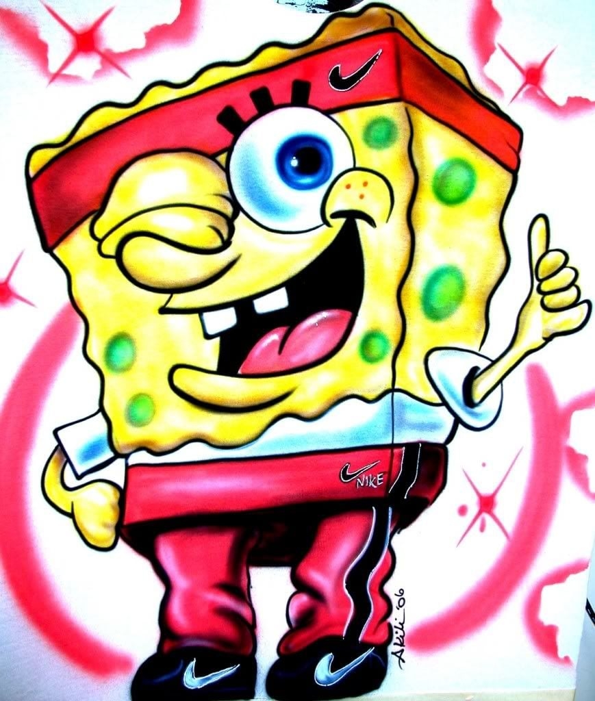 870x1030 Gangster SpongeBob Wallpaper, Phone