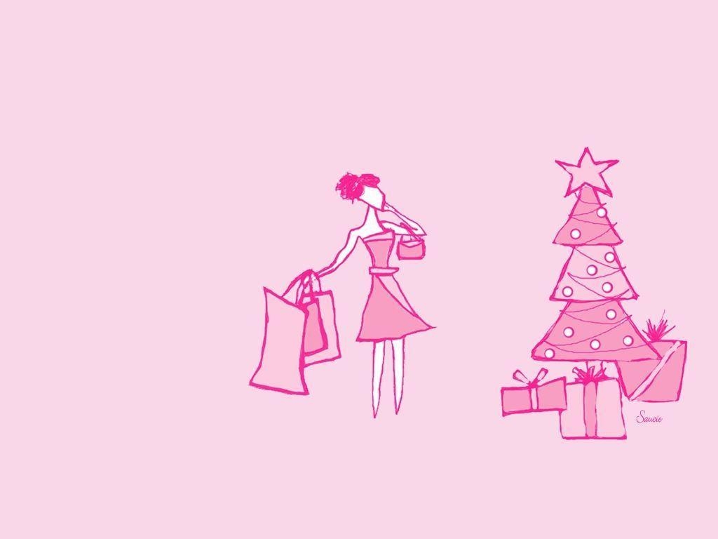 1030x770 Pink Christmas Background, Desktop